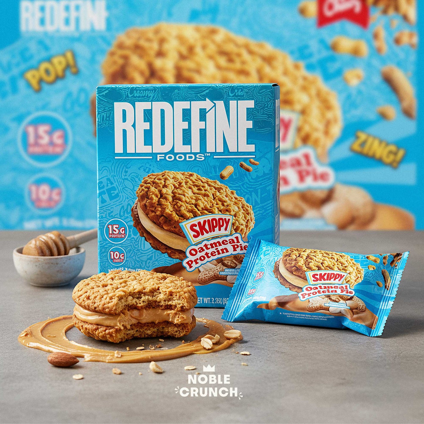 Redefine Foods Skippy Peanut Butter Oatmeal Protein Pie