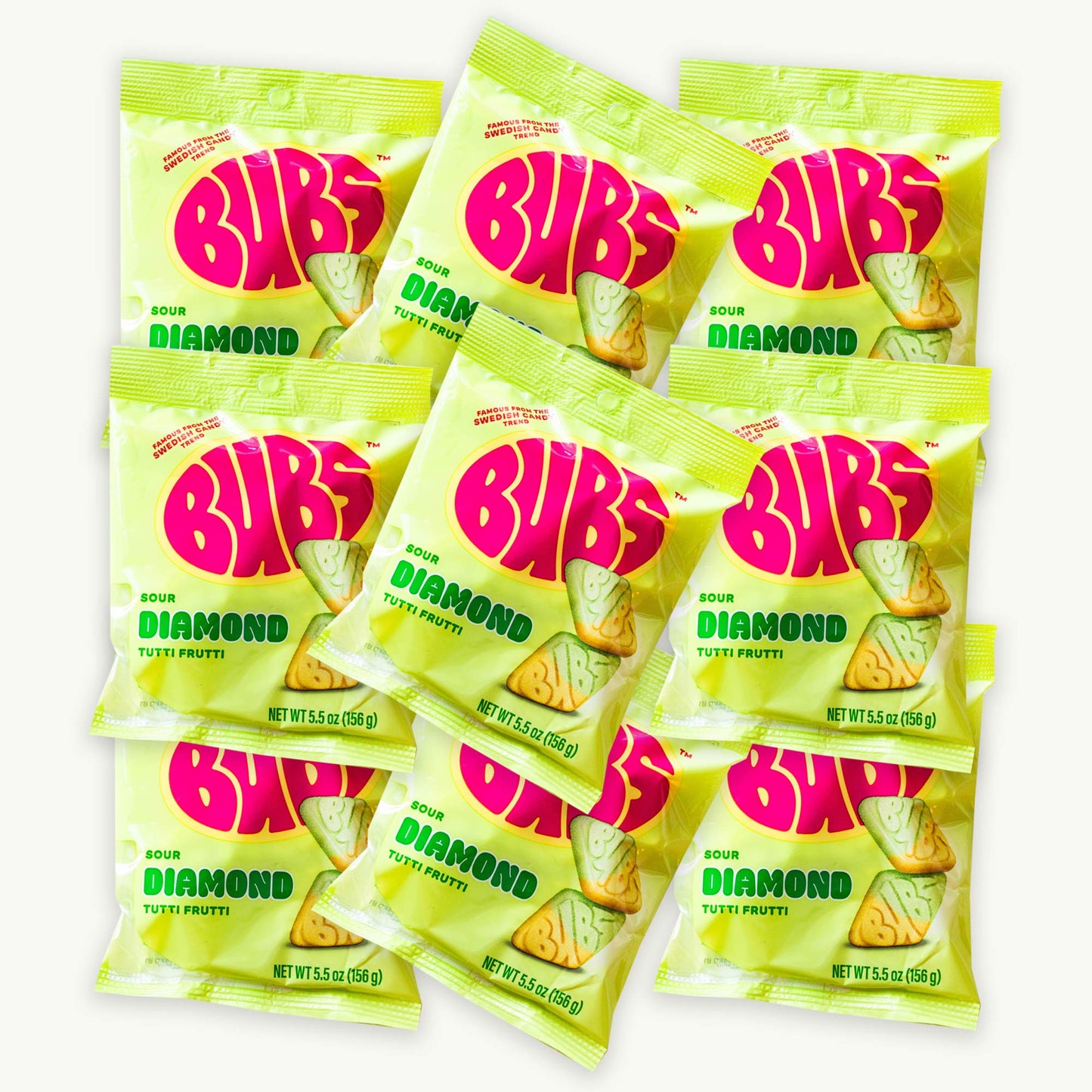 BUBS Sour Tutti Frutti Swedish Candy 5.5oz