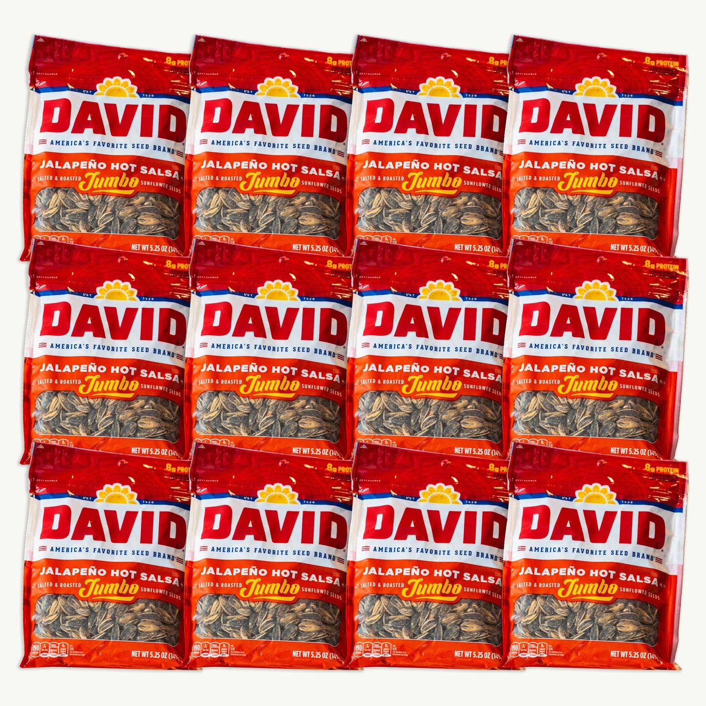 David Jumbo Jalapeno Hot Salsa Sunflower Seeds 5.25oz