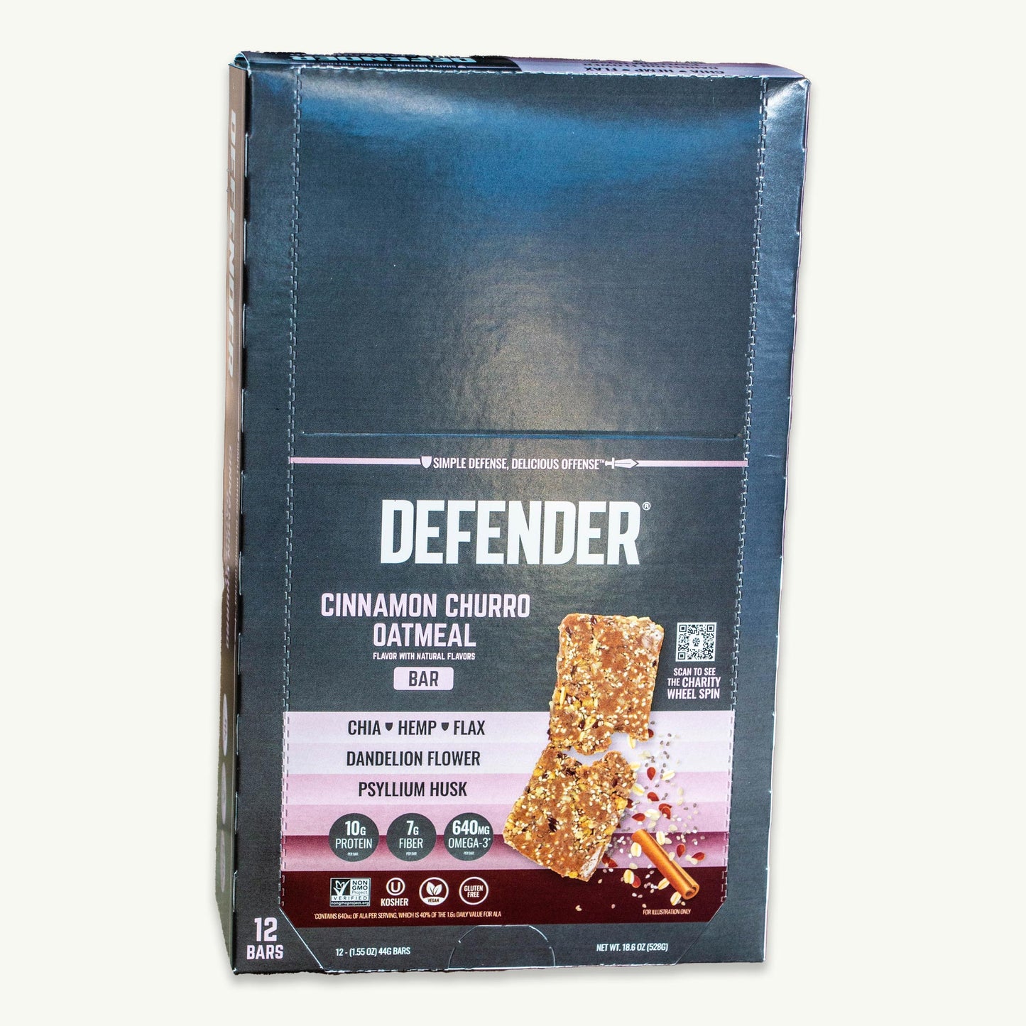 Defender Cinnamon Churro Oatmeal Protein Bar 1.55oz