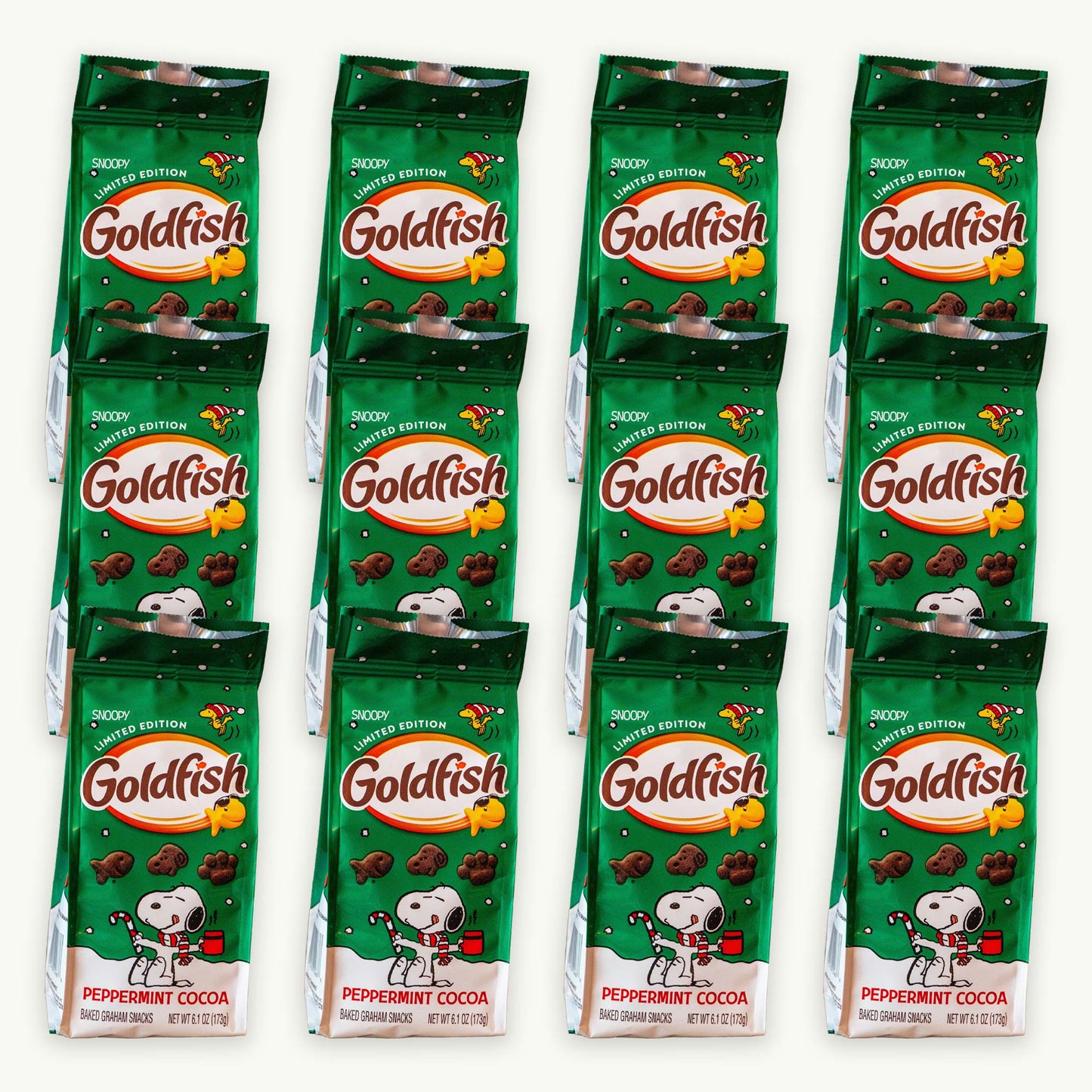 Goldfish Snoopy Peppermint Cocoa Graham Snacks 6.1oz