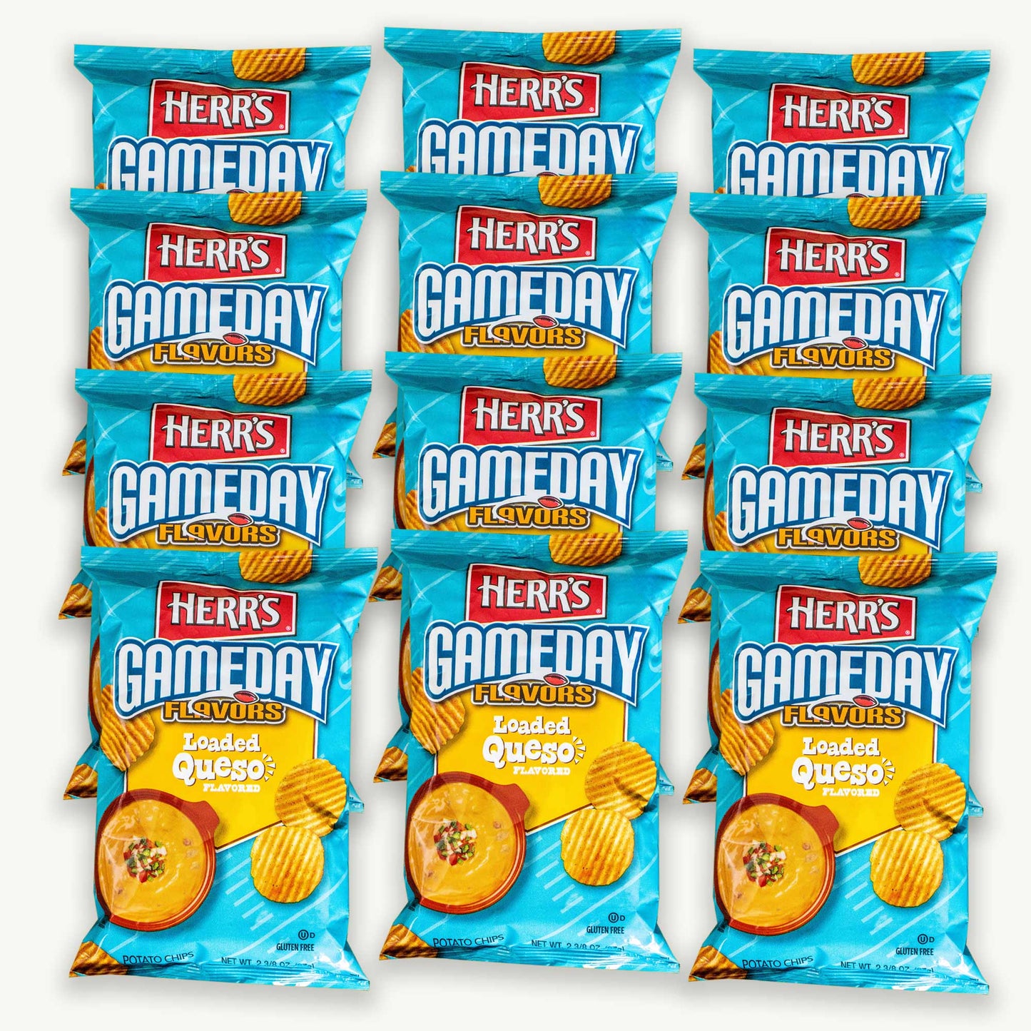 Herr’s Gameday Flavors Loaded Queso Potato Chips 2.37oz