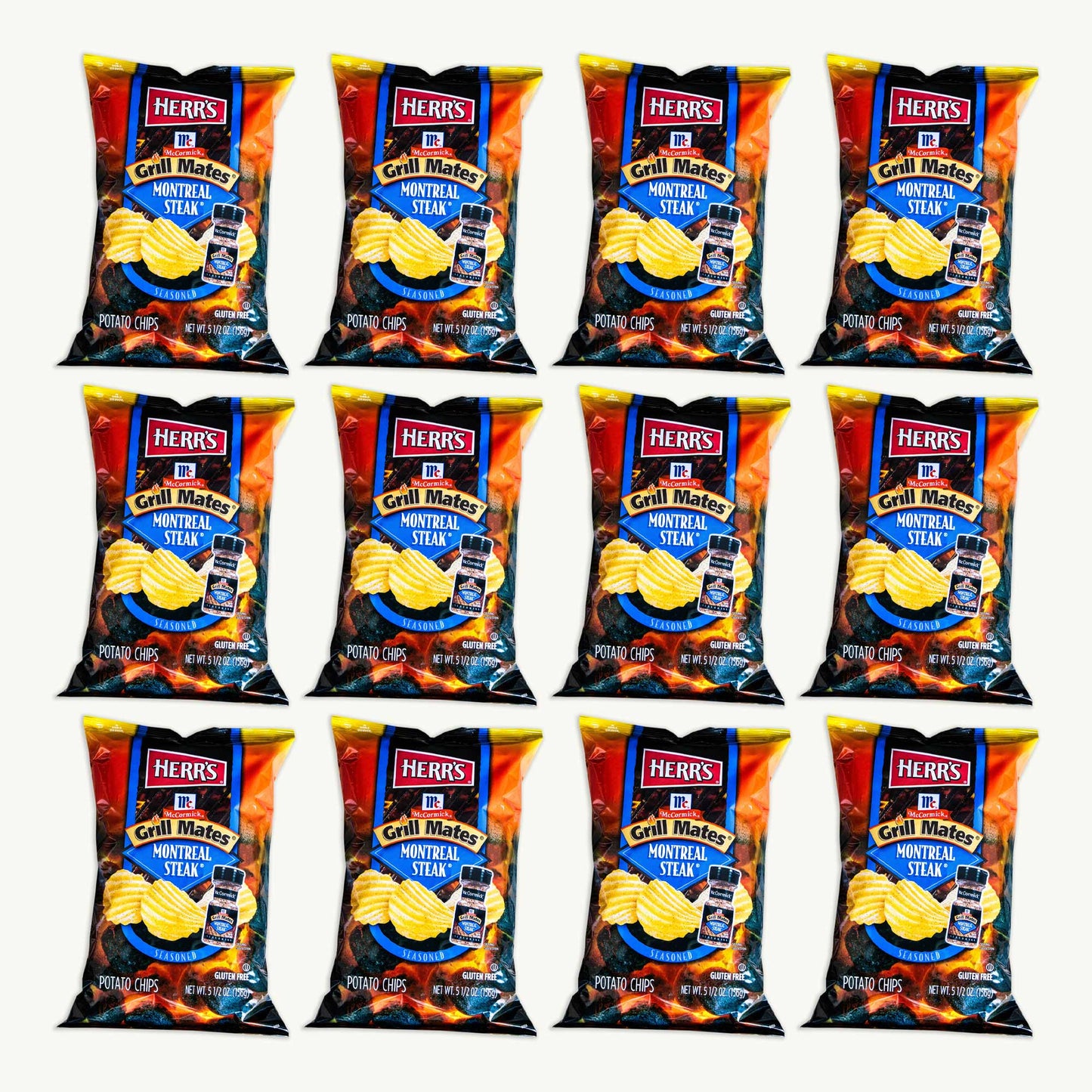 Herr's McCormick Grill Mates Montreal Steak Potato Chips 5.5oz