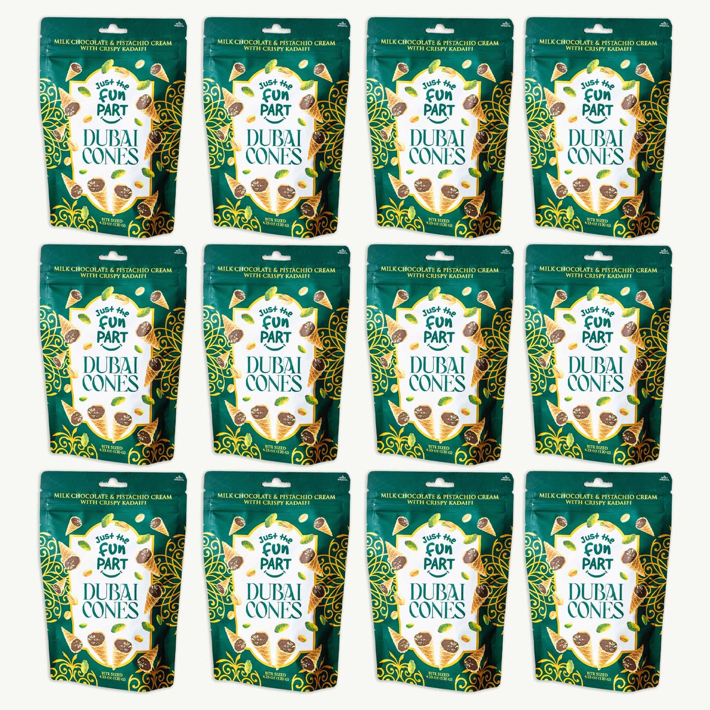 Just the Fun Part Dubai Chocolate Waffle Cones 4.23oz