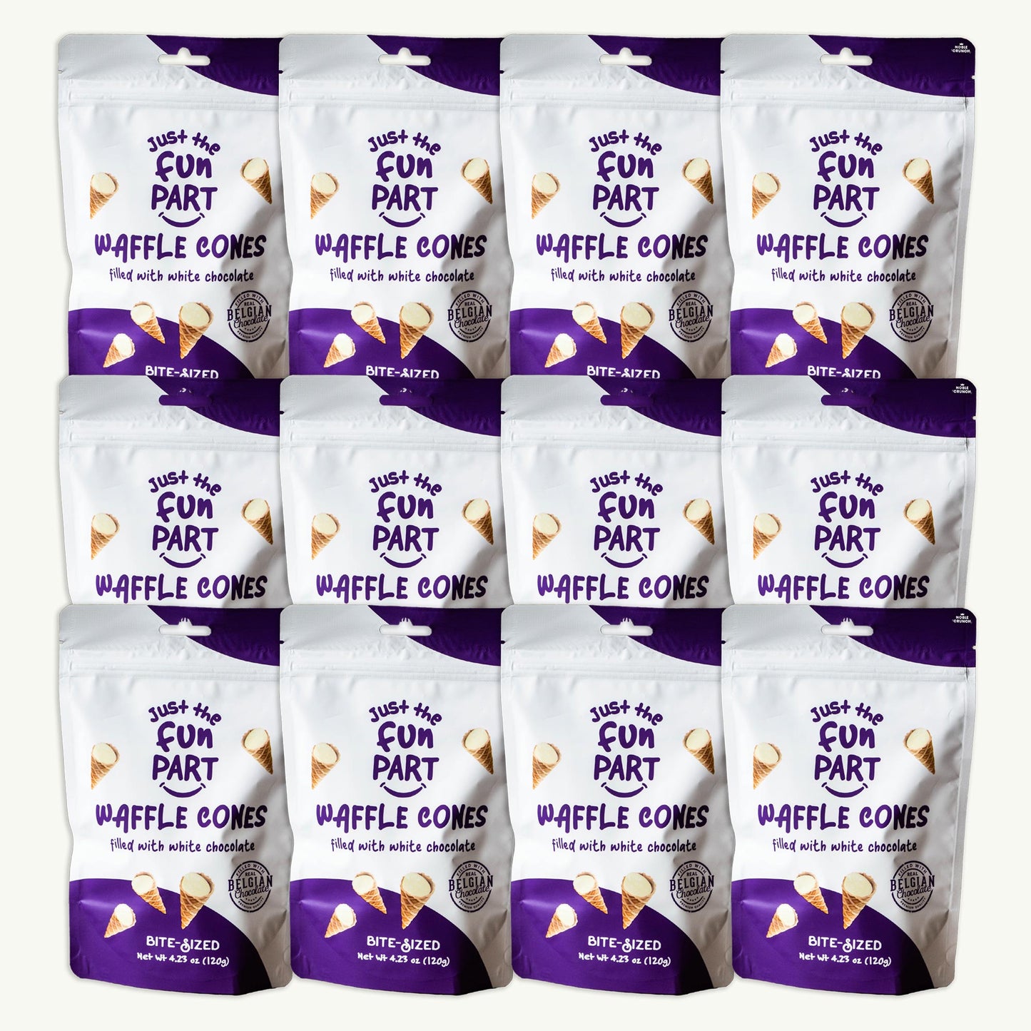 Just the Fun Part White Chocolate Mini Waffle Cones 4.23oz