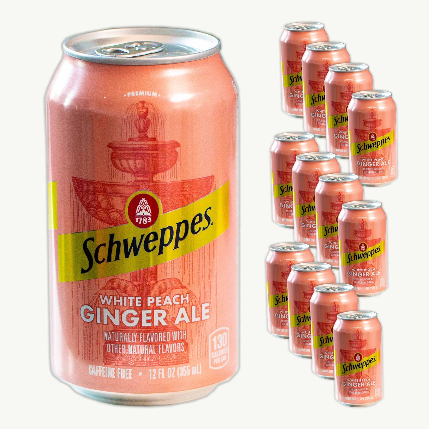 Schweppes White Peach Ginger Ale 12oz