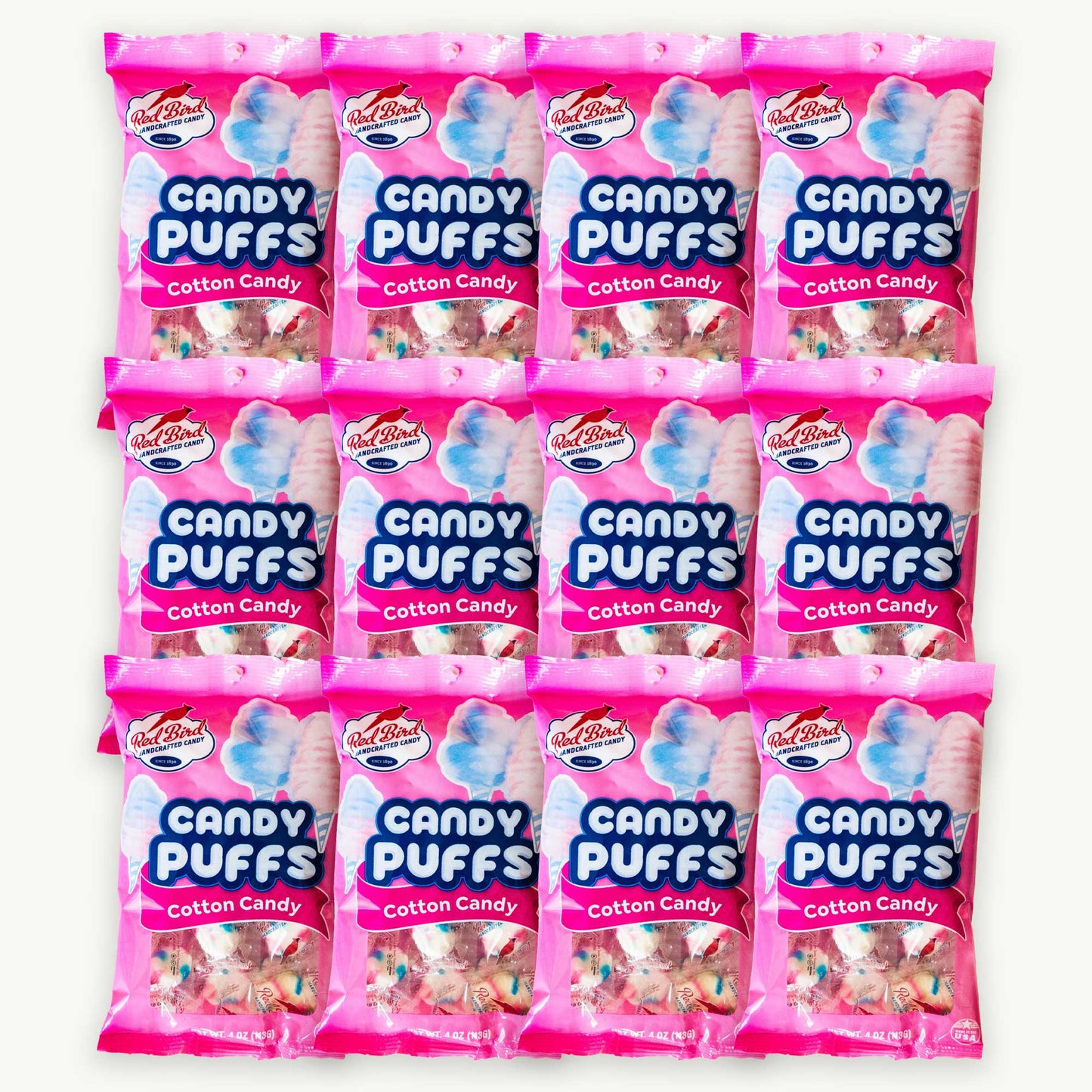 Red Bird Candy Puffs Cotton Candy 4oz