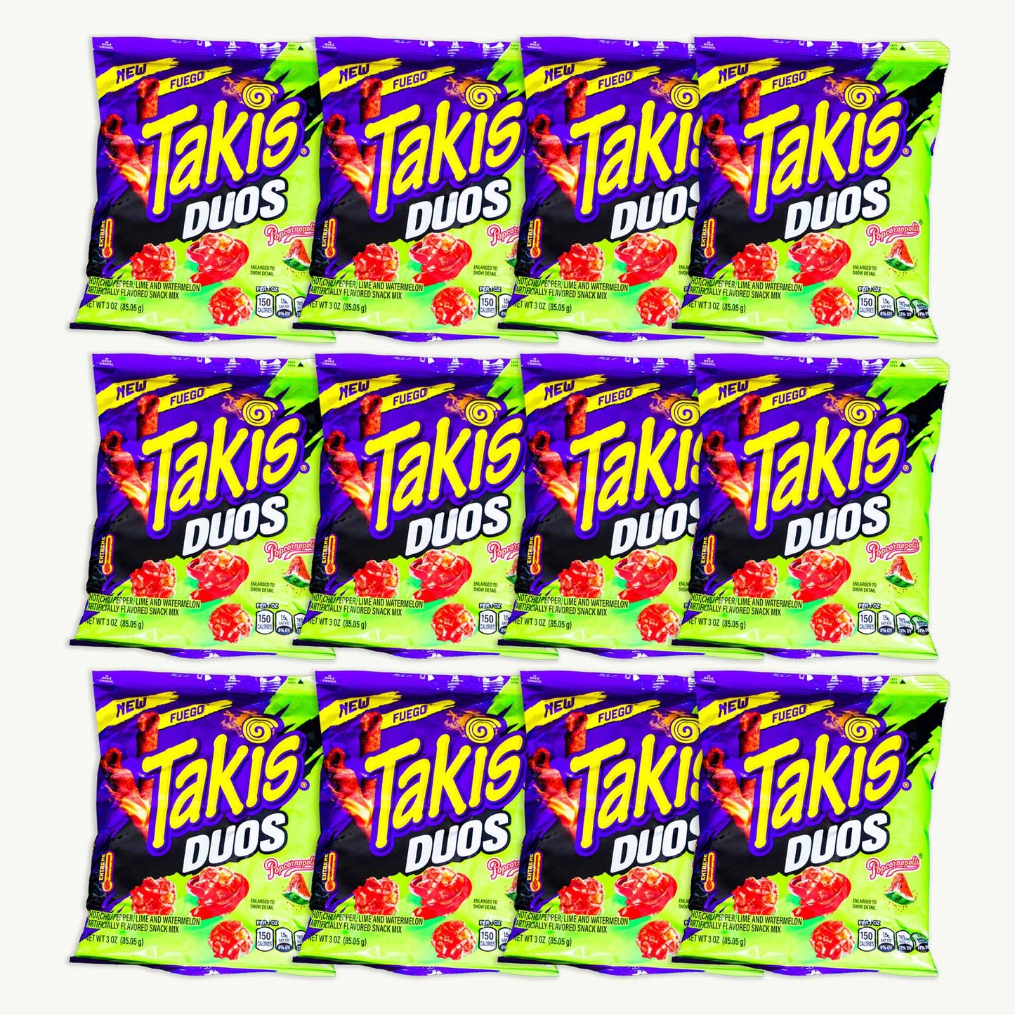 Takis Fuego Duos Chili Lime Watermelon Snack Mix 3oz