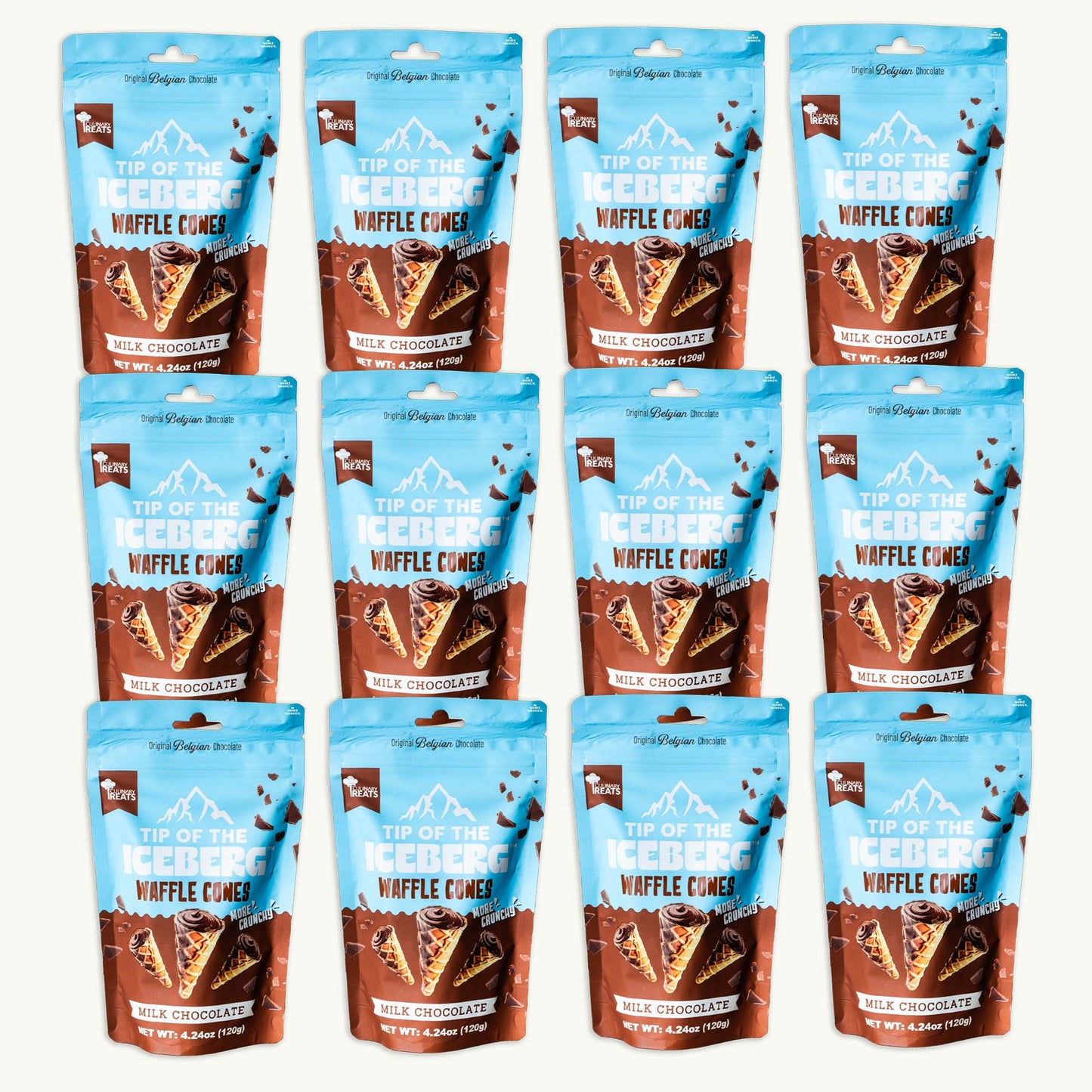 Tip of the Iceberg Milk Chocolate Mini Waffle Cones 4.24oz