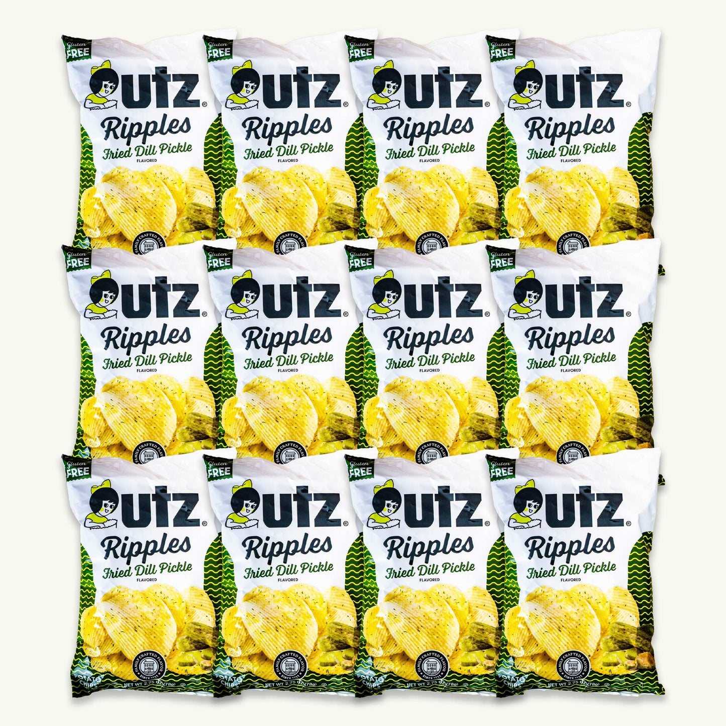 Utz Ripples Fried Dill Pickle Potato Chips 2.75oz