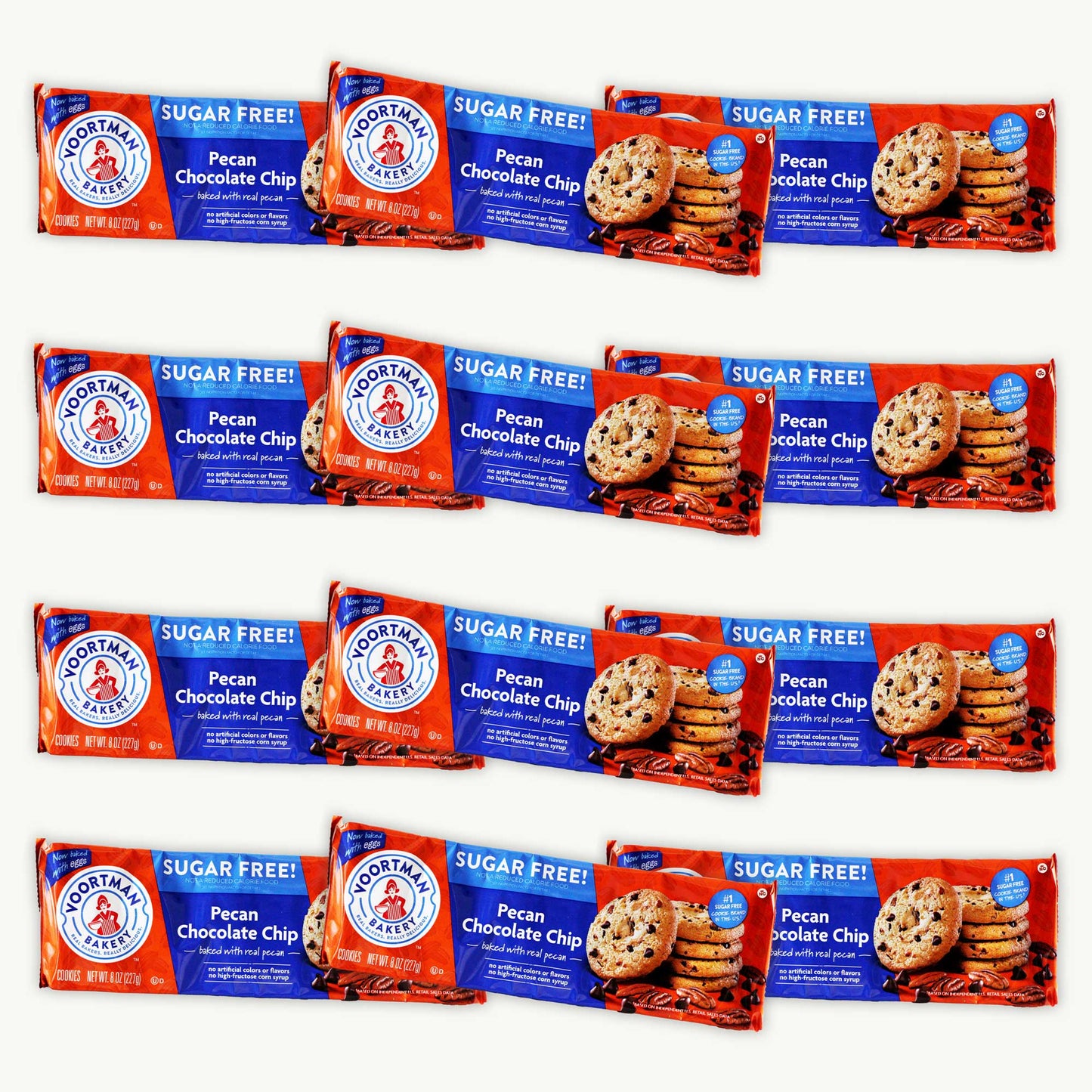 Voortman Sugar Free Pecan Chocolate Chip Cookies 8oz