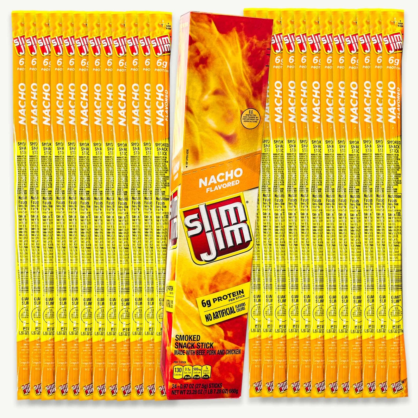 Slim Jim Giant Nacho Beef Jerky Meat Stick 0.97oz