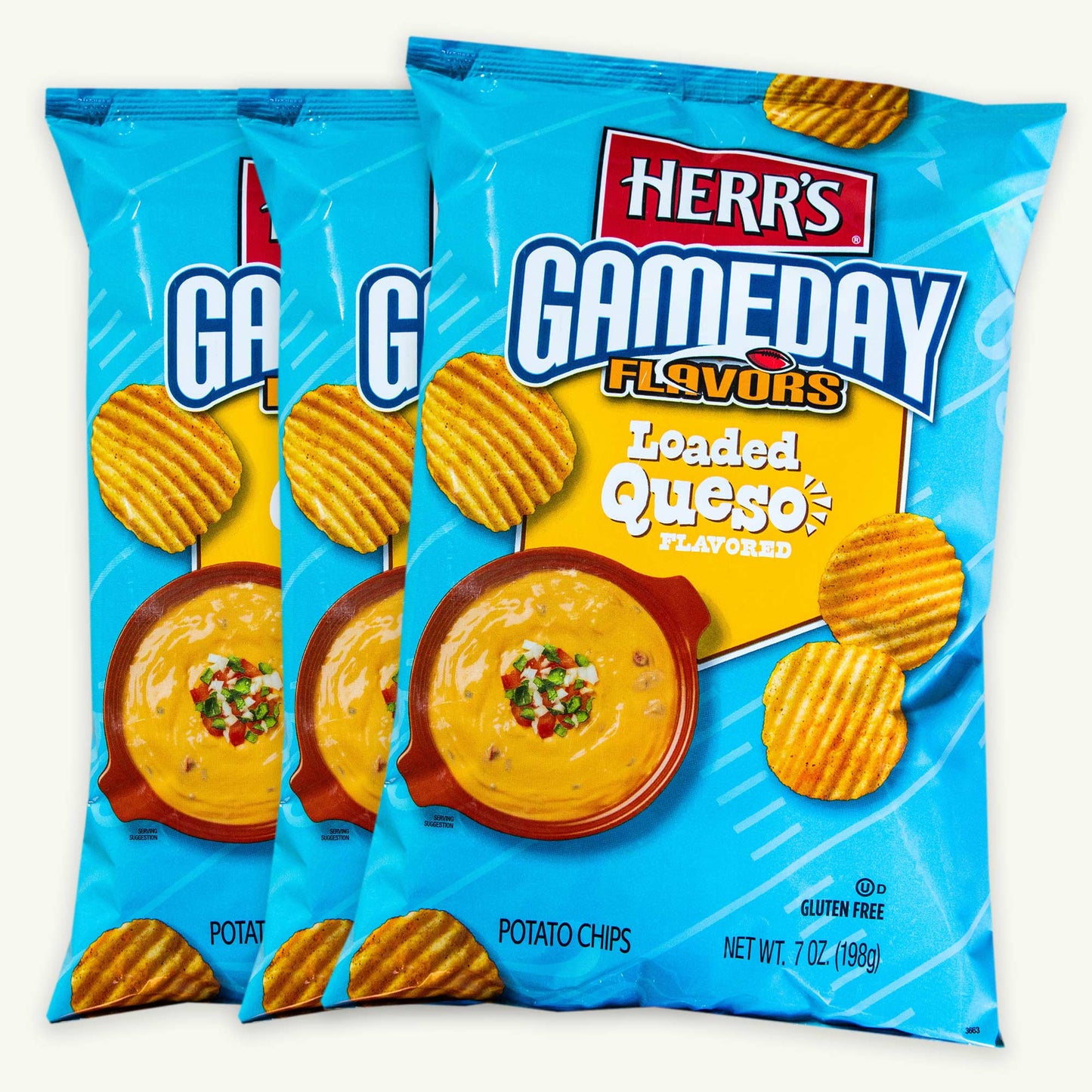 Herr’s Gameday Flavors Loaded Queso Potato Chips 7oz