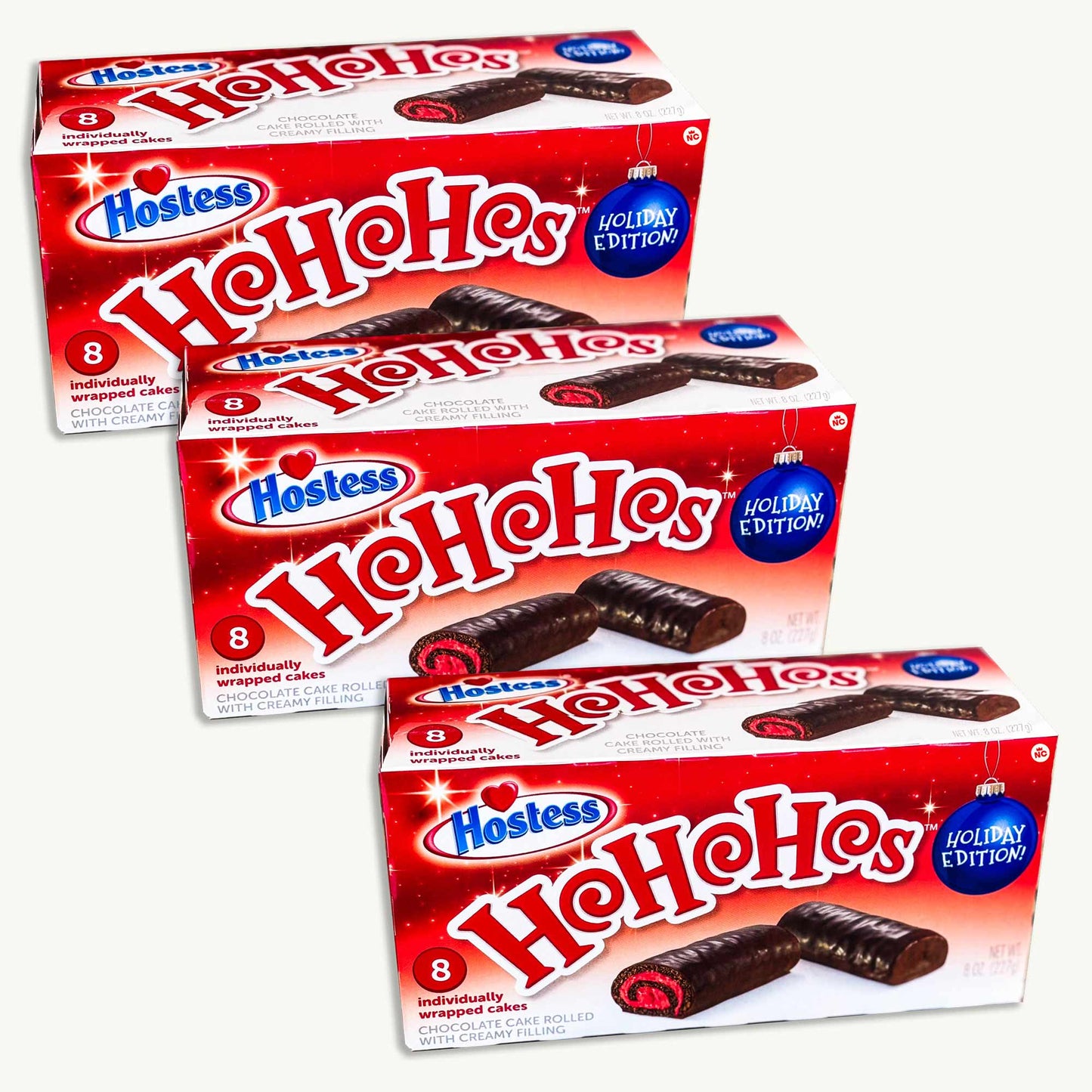 Hostess Christmas Holiday HoHoHos Limited Edition 8ct 8oz