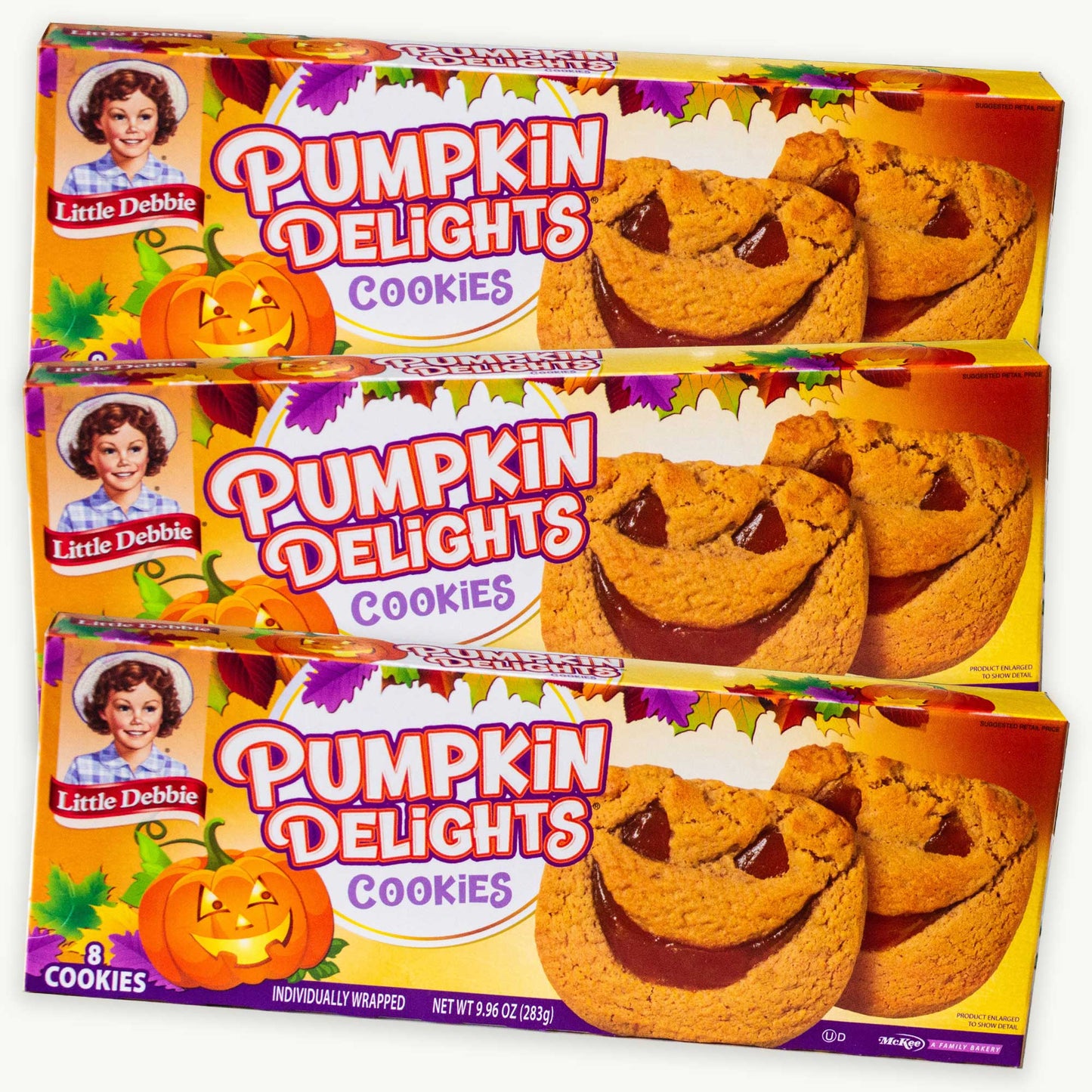 Little Debbie Pumpkin Delight Halloween Cookies 9.96oz, 8ct