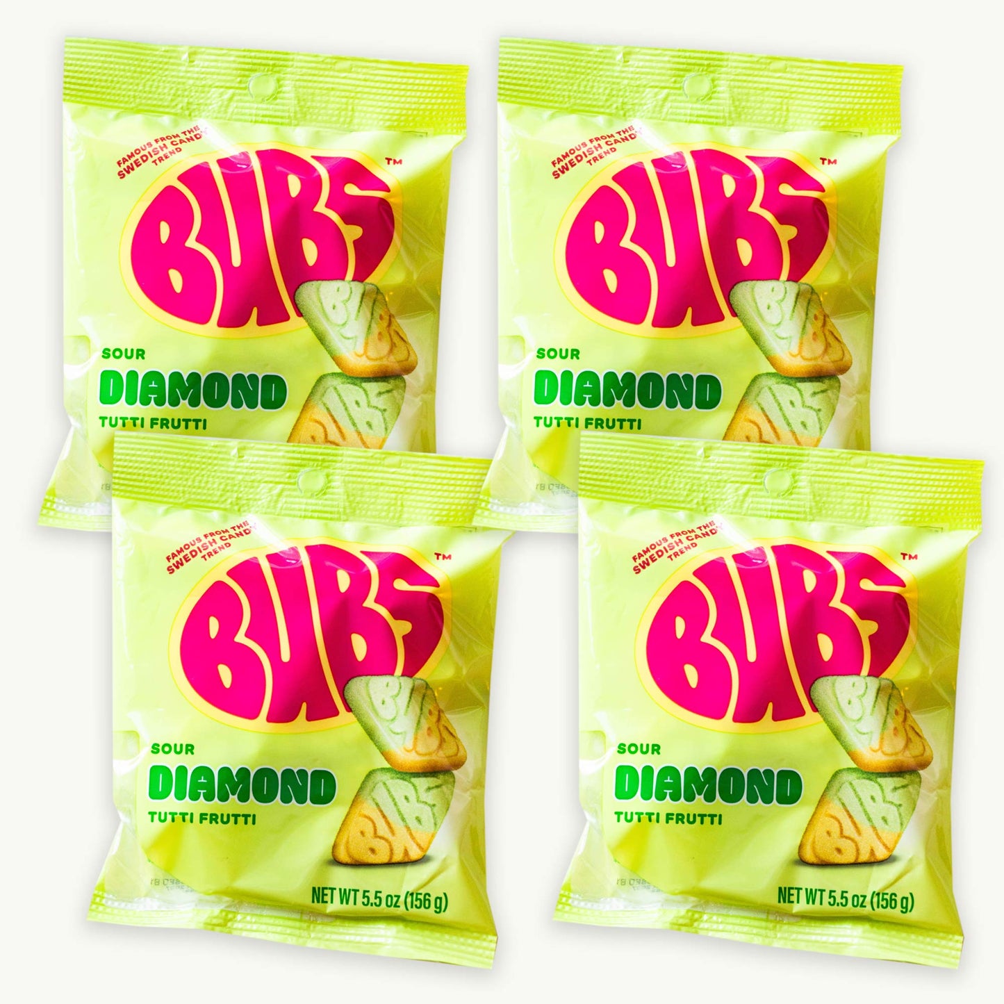 BUBS Sour Tutti Frutti Swedish Candy 5.5oz