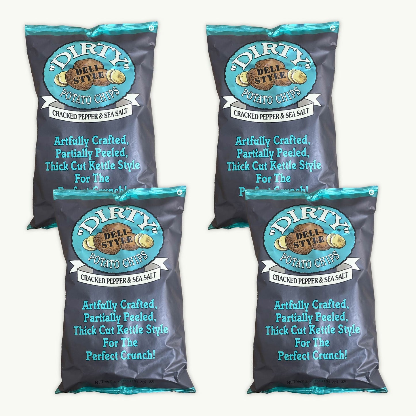 Dirty Cracked Pepper Sea Salt Kettle Potato Chips 4.75oz