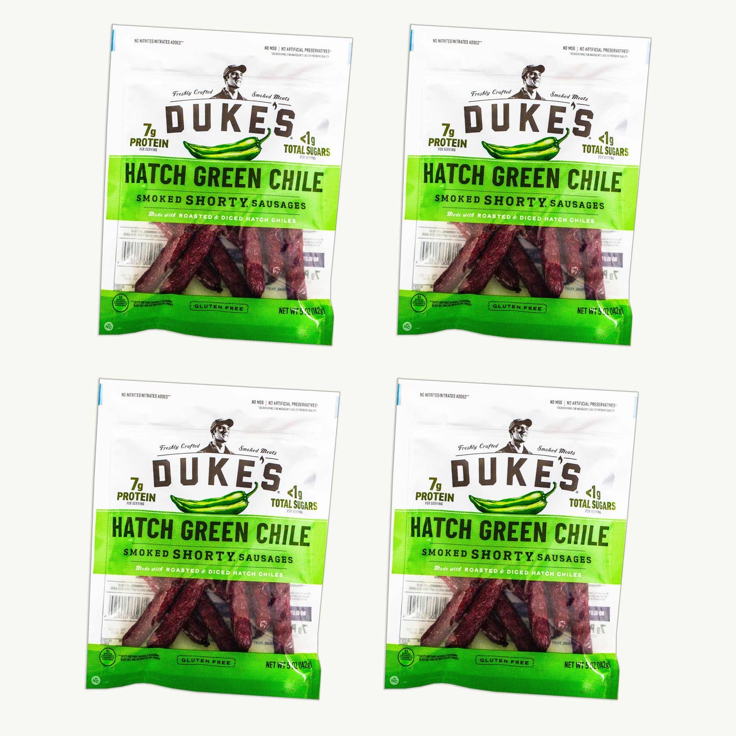Duke's Hatch Green Chili Smoked Shorty Sausages 5oz