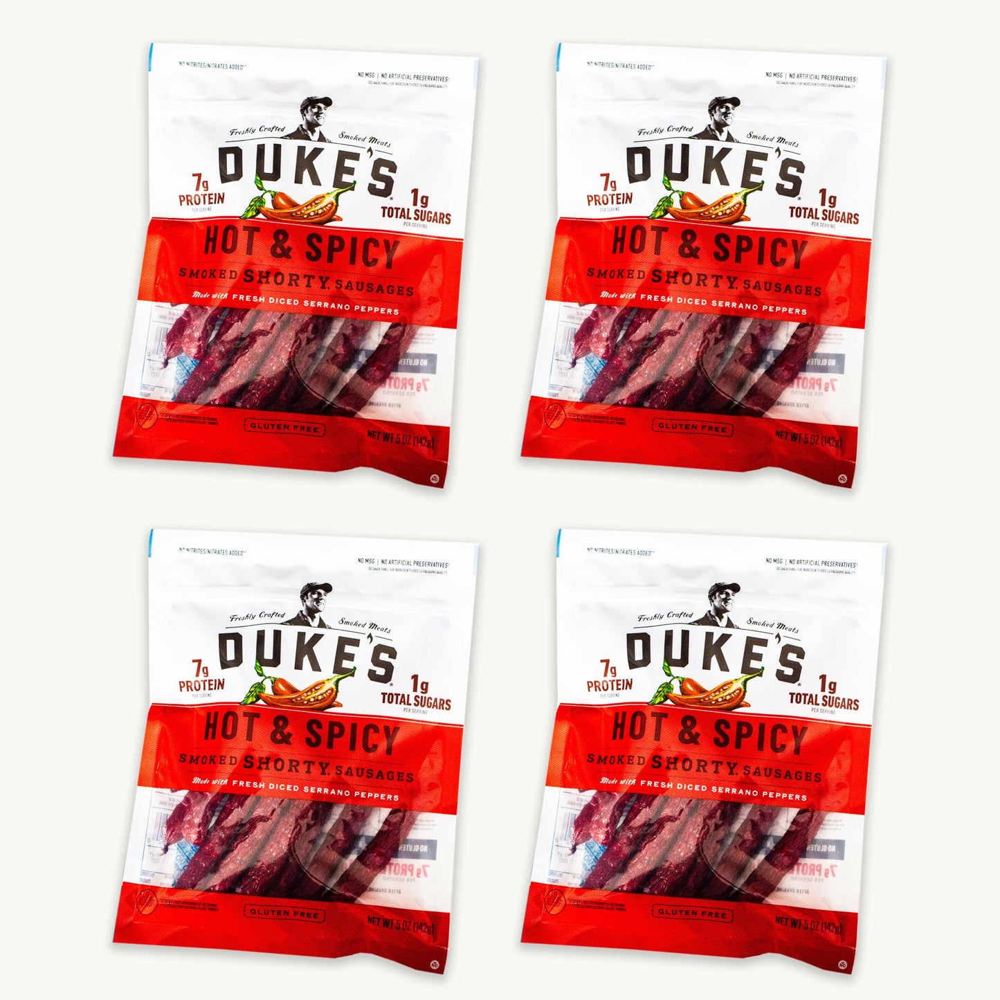 Duke's Hot Spicy Smoked Shorty Sausages 5oz