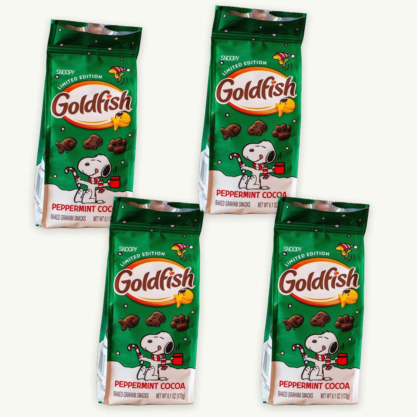 Goldfish Snoopy Peppermint Cocoa Graham Snacks 6.1oz