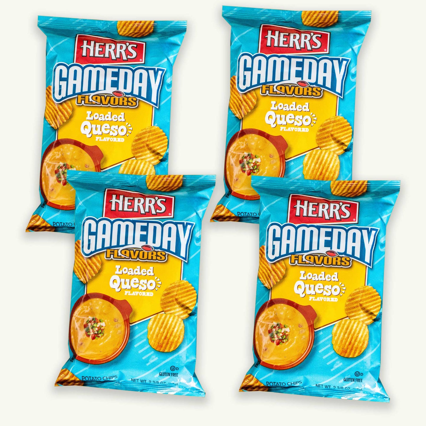 Herr’s Gameday Flavors Loaded Queso Potato Chips 2.37oz