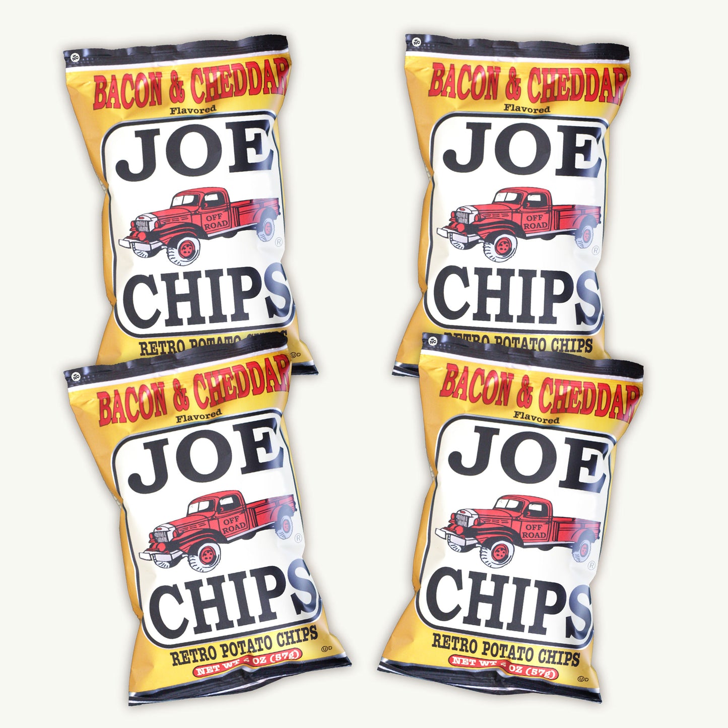 Joe Chips Bacon Cheddar Retro Potato Chips 2oz