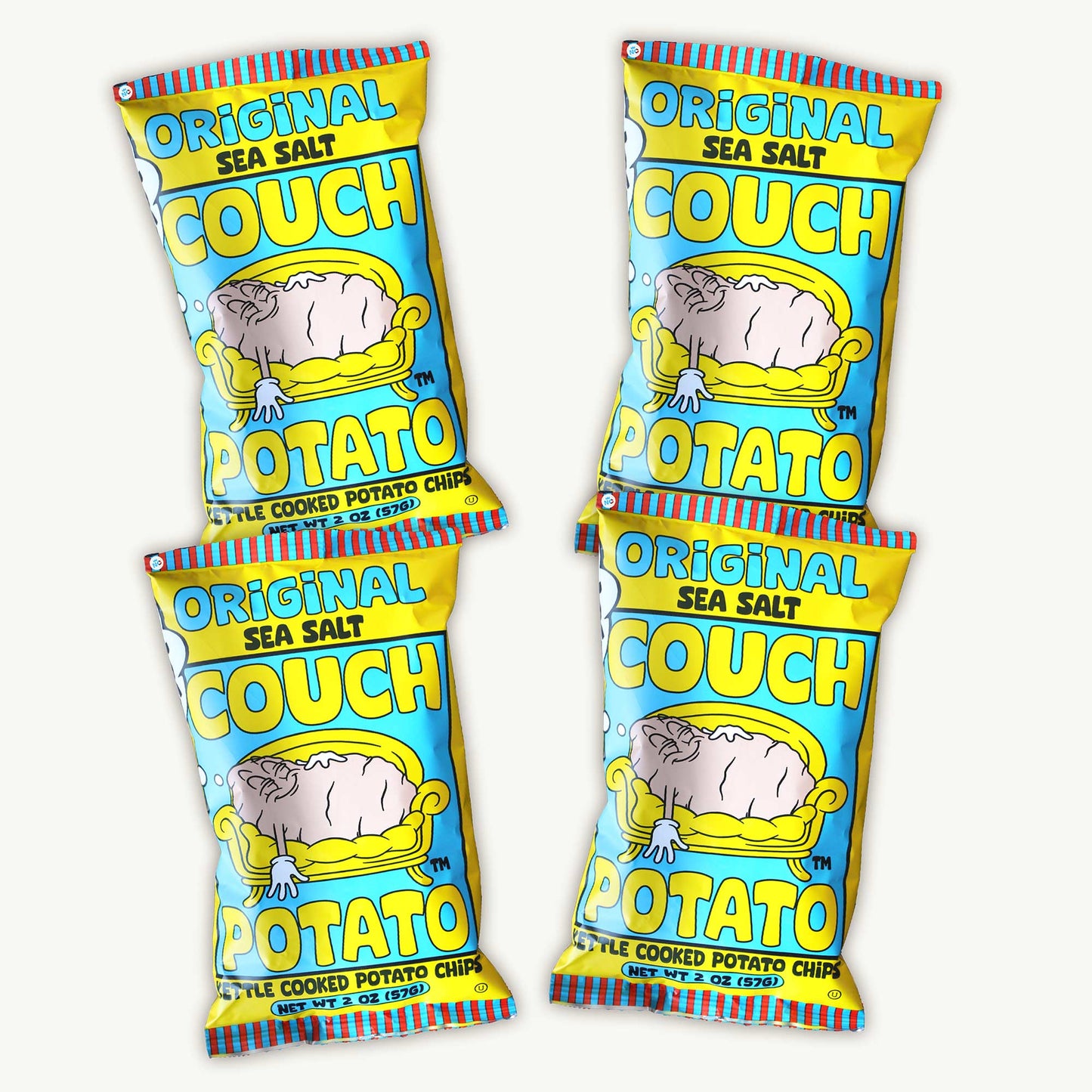 Joe Chips Original Sea Salt Kettle Couch Potato Chips 2oz