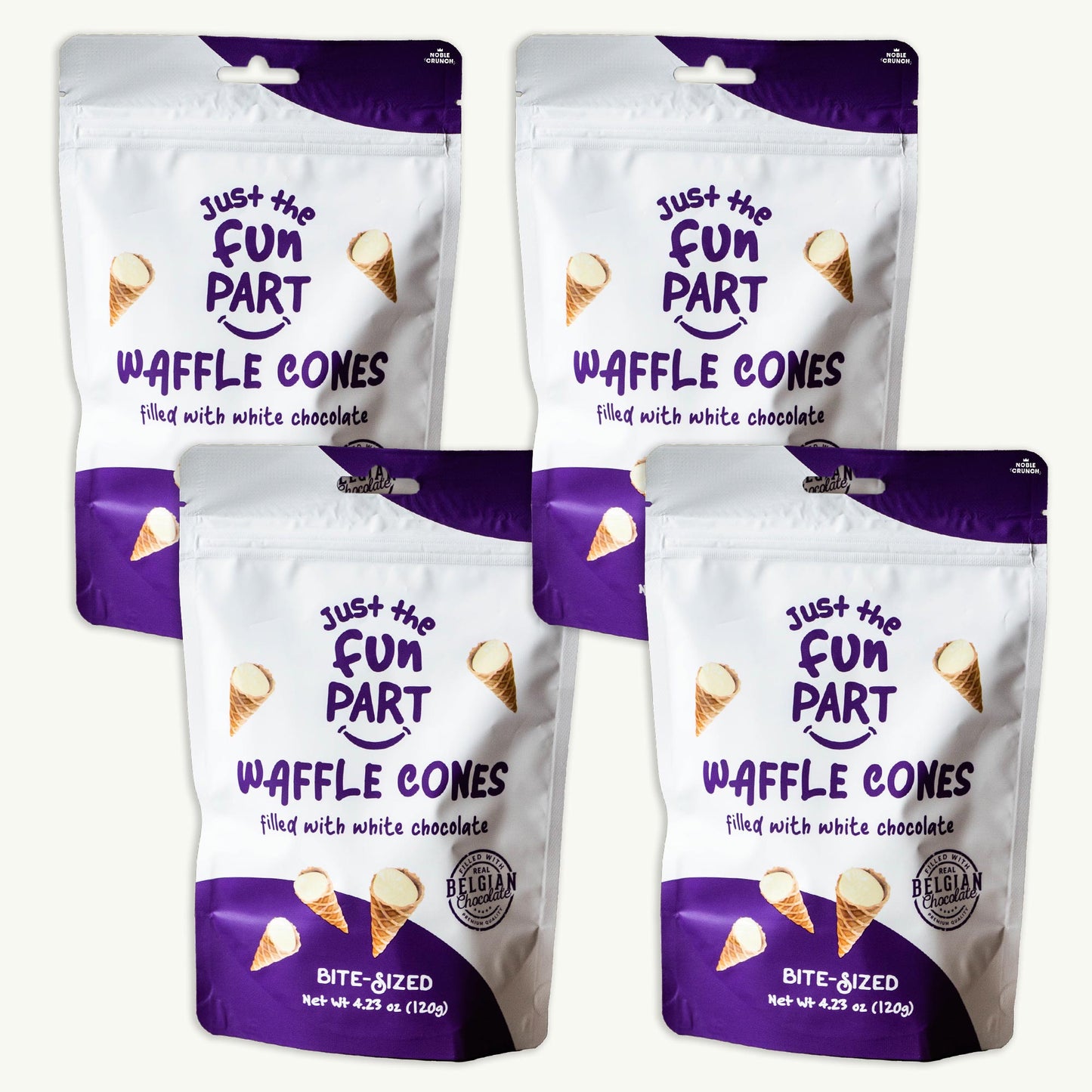 Just the Fun Part White Chocolate Mini Waffle Cones 4.23oz