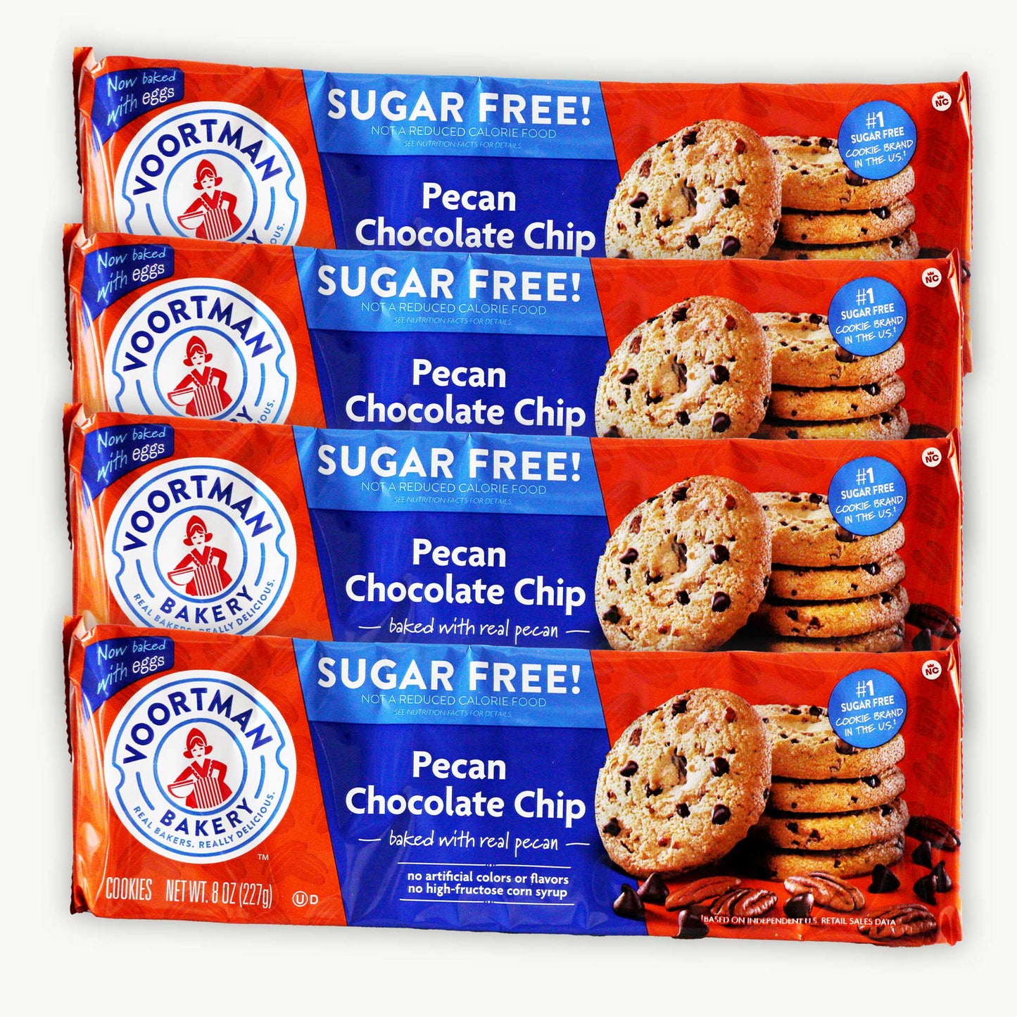 Voortman Sugar Free Pecan Chocolate Chip Cookies 8oz