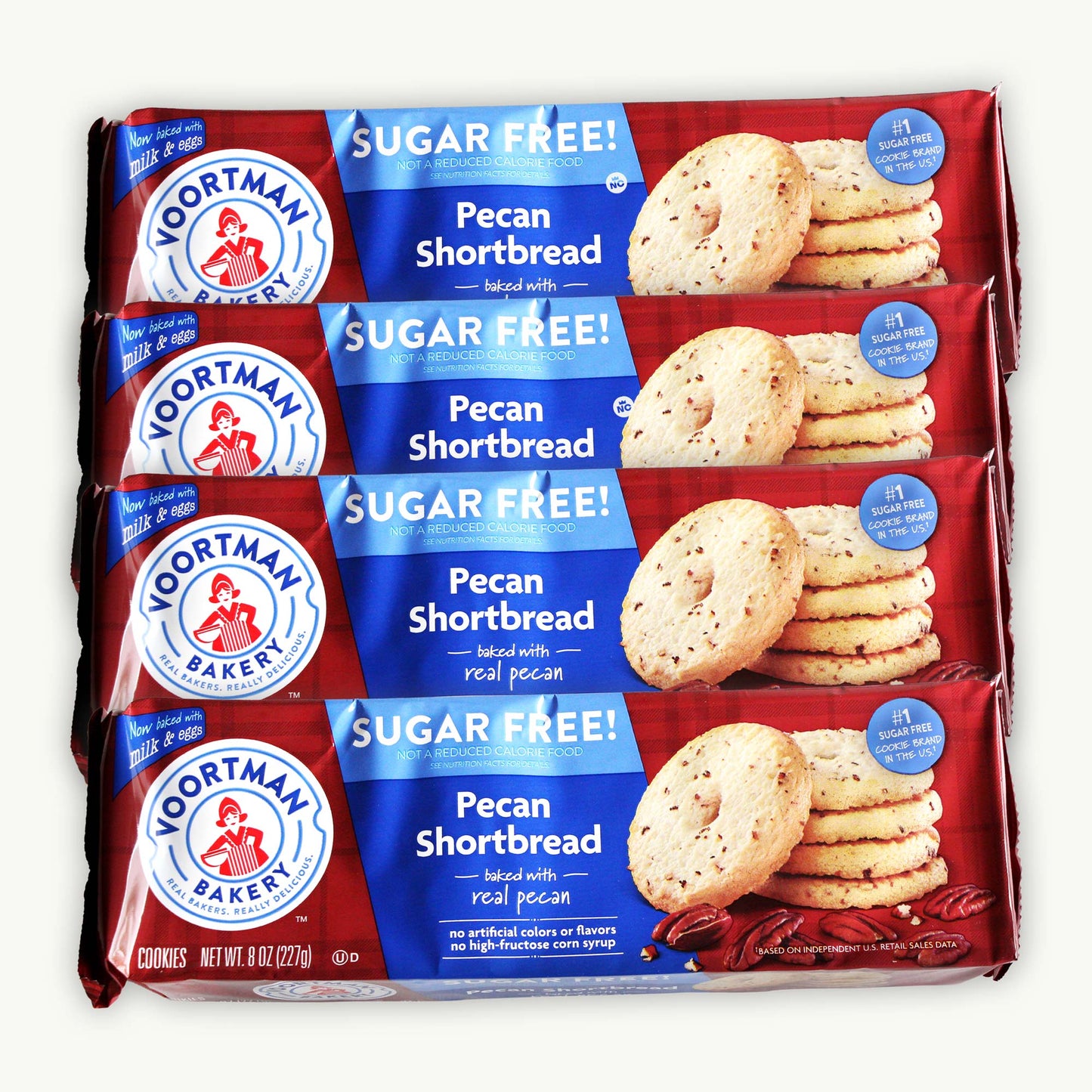 Voortman Sugar Free Pecan Shortbread Cookies 8oz