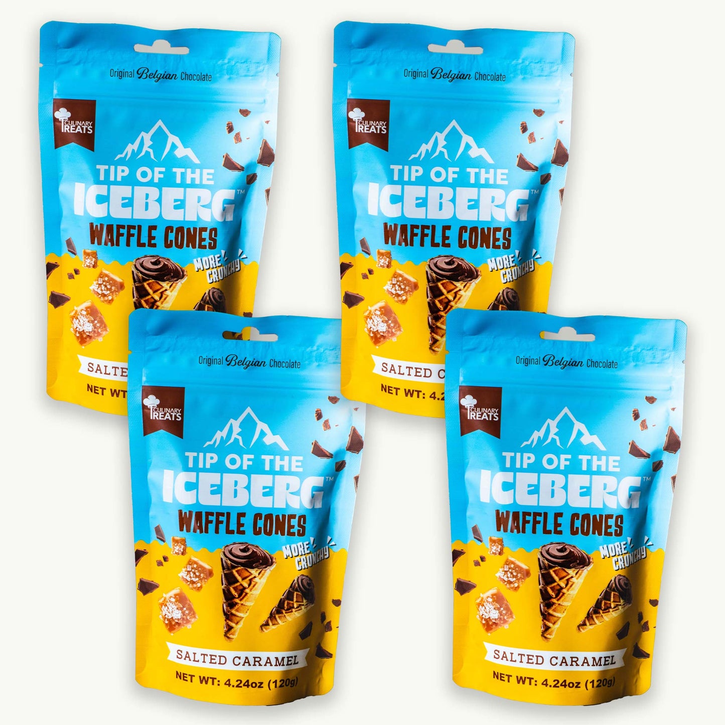 Tip of the Iceberg Salted Caramel Mini Waffle Cones 4.24oz
