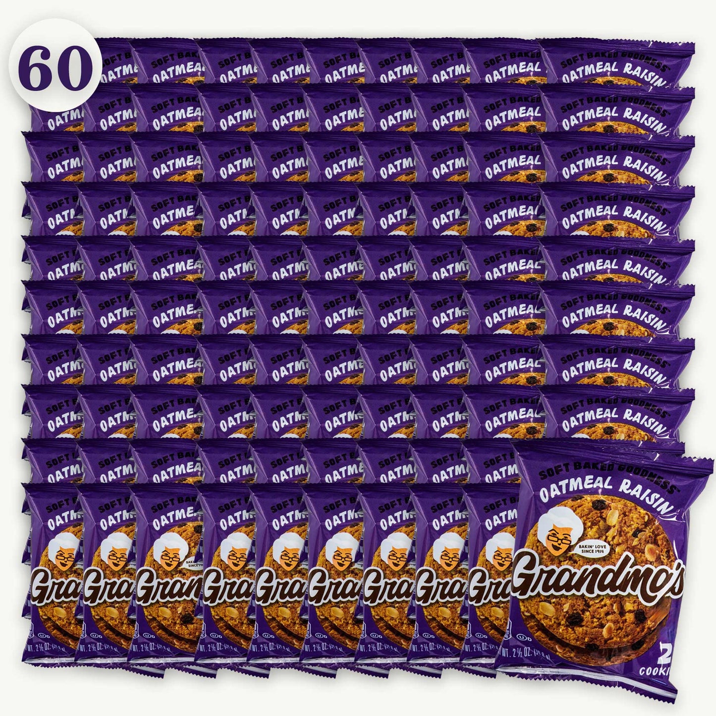 Grandma's Oatmeal Raisin Soft Baked Cookies, 2 Cookie Pack - 2.5oz