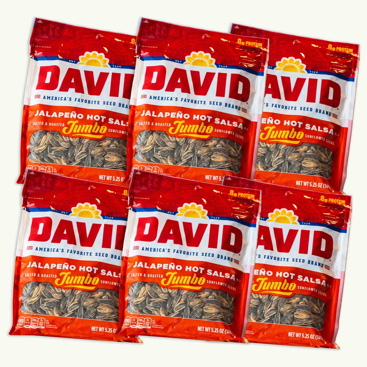 David Jumbo Jalapeno Hot Salsa Sunflower Seeds 5.25oz