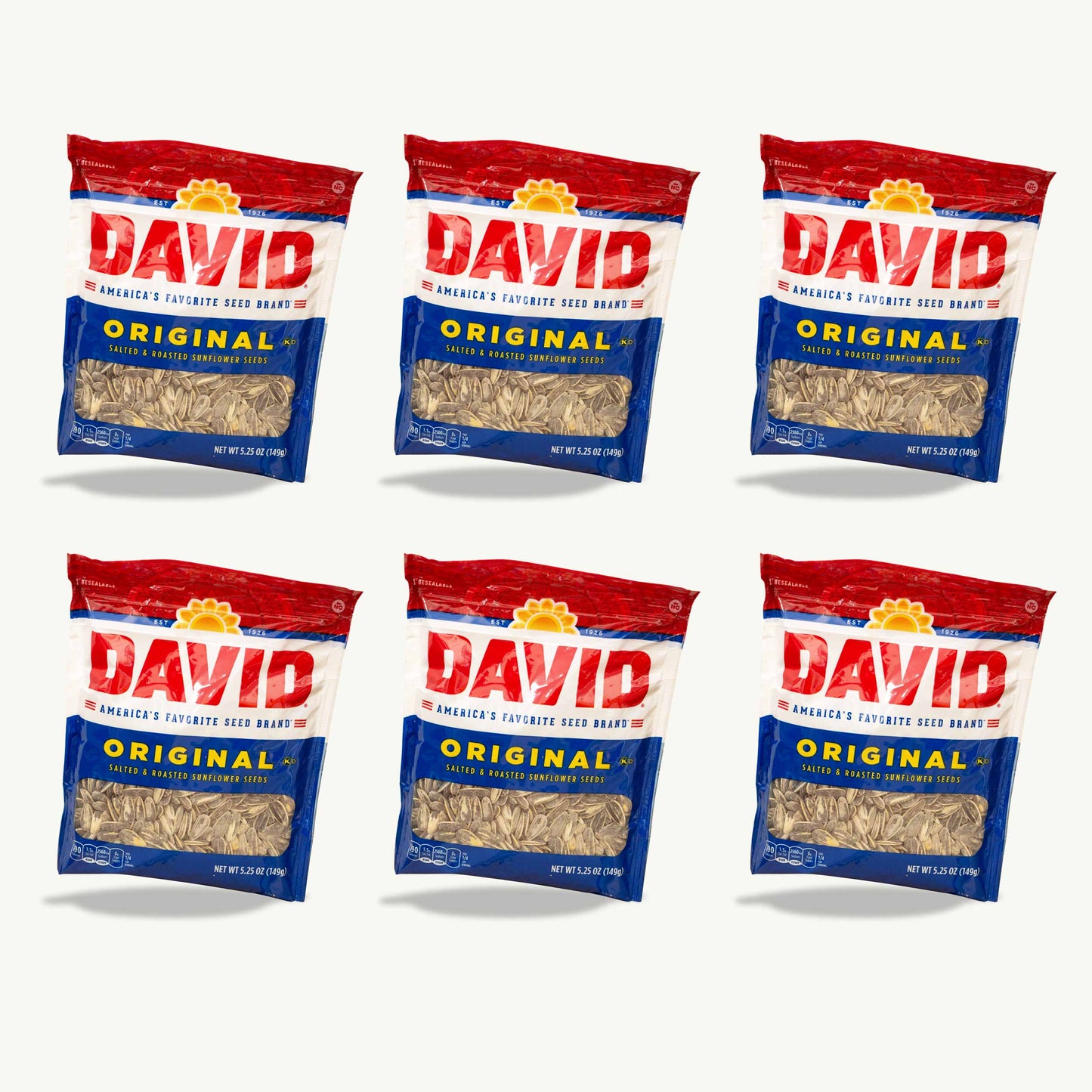 DAVID Original Salted Roasted Sunflower Seeds 5.25oz