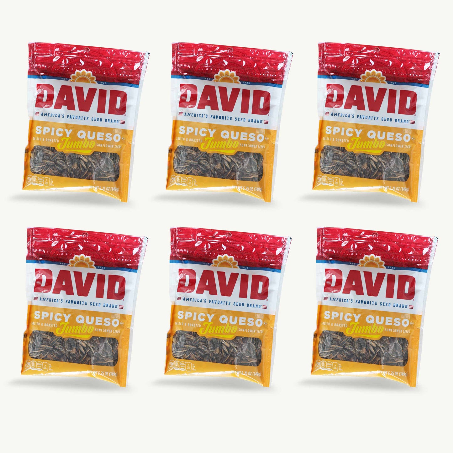David Jumbo Spicy Queso Sunflower Seeds 5.25oz