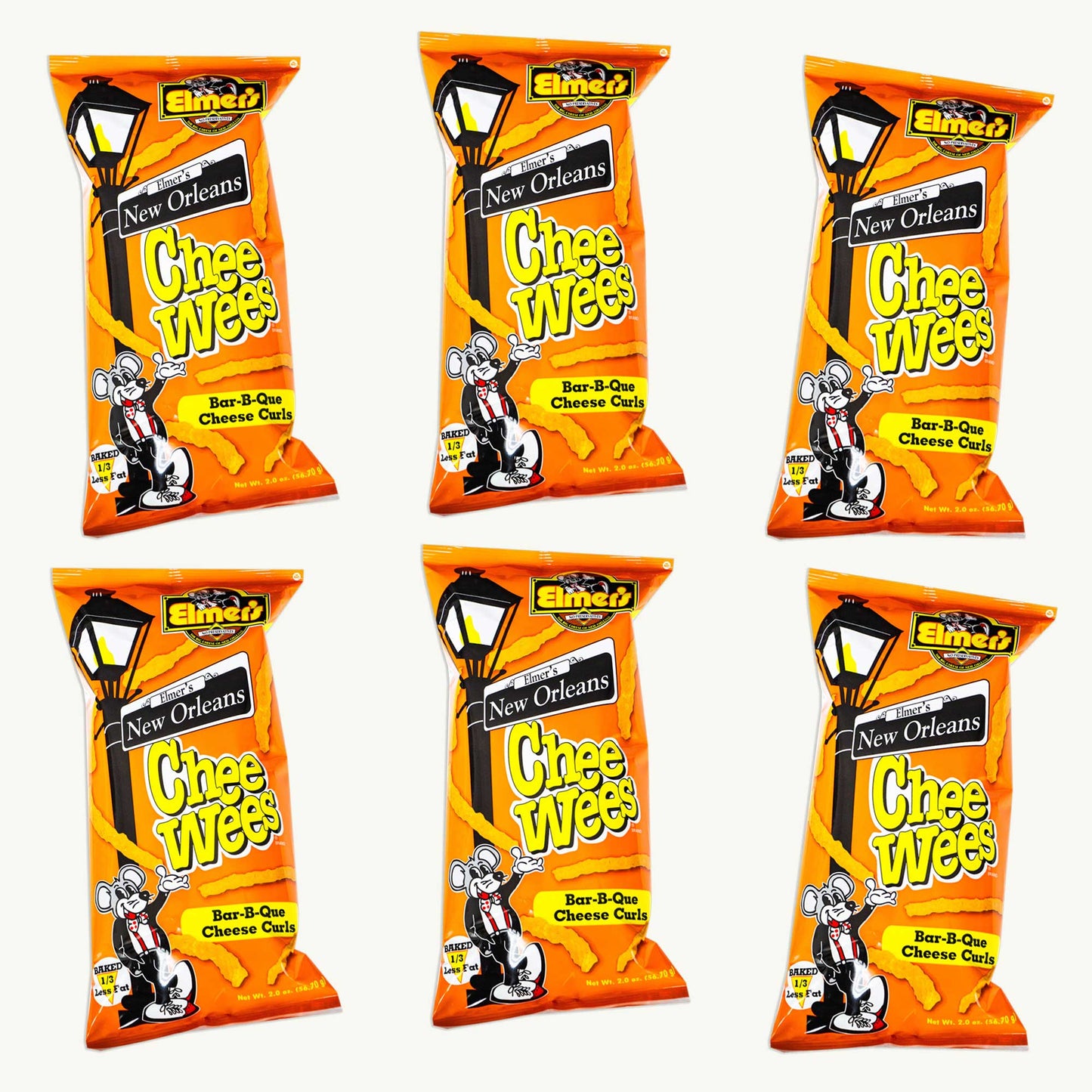 Elmer's Chee Wees BBQ Cheese Curls 2oz