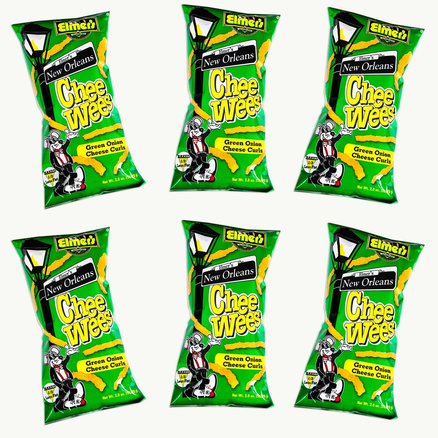 Elmer's Chee Wees Green Onion Cheese Curls 2oz