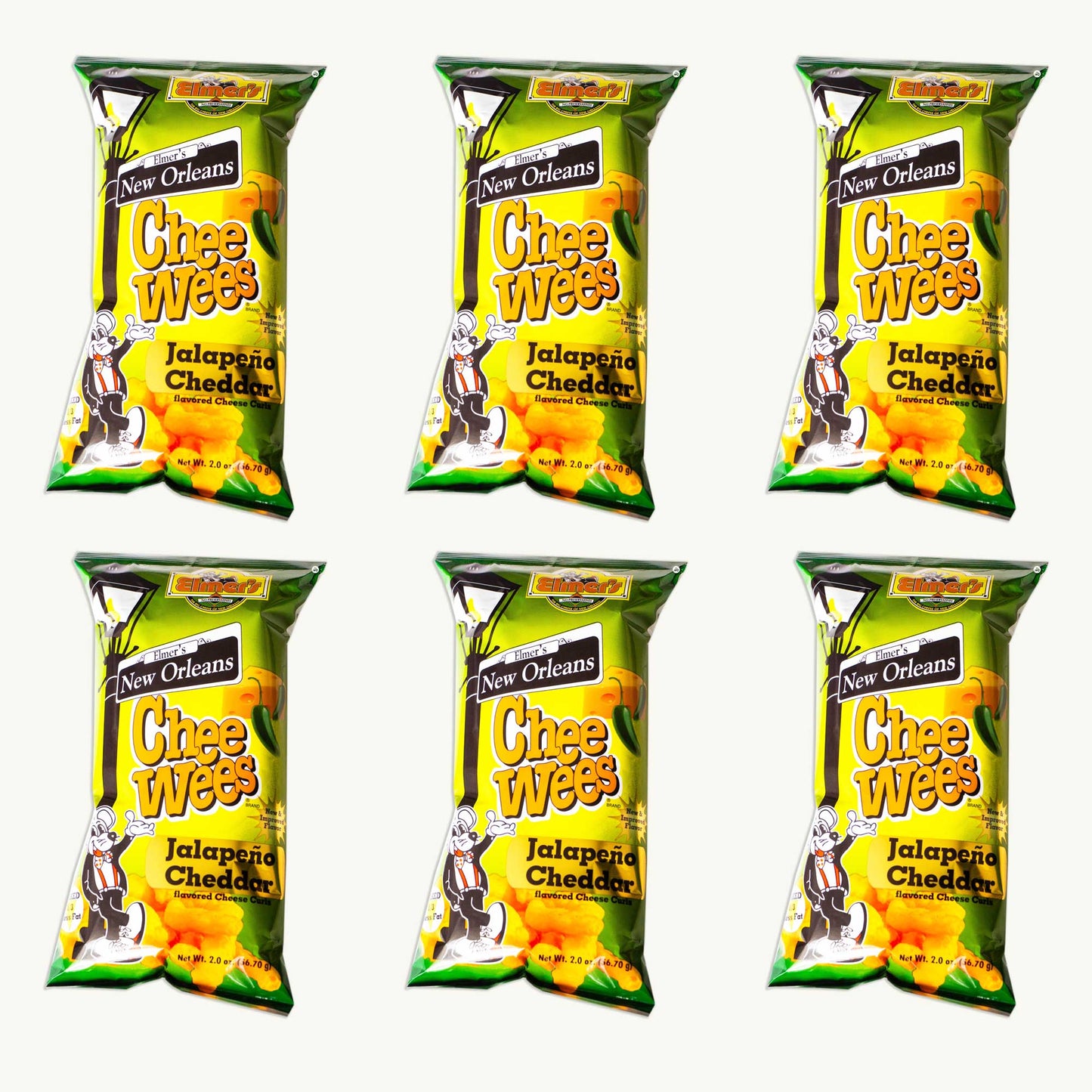 Elmer's Chee Wees Jalapeno Cheddar Cheese Curls 2oz