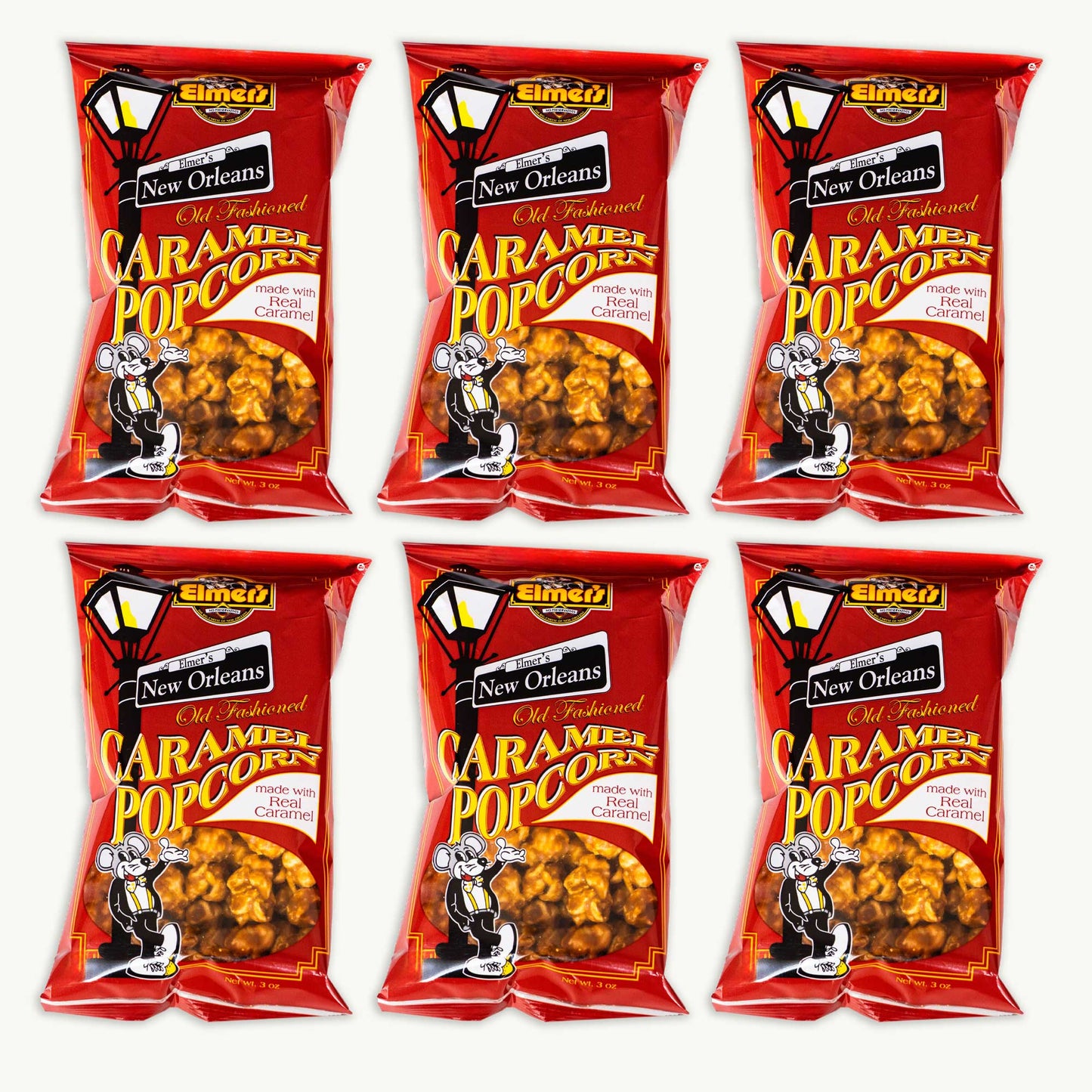 Elmer's New Orleans Old Fashioned Caramel Popcorn 3oz
