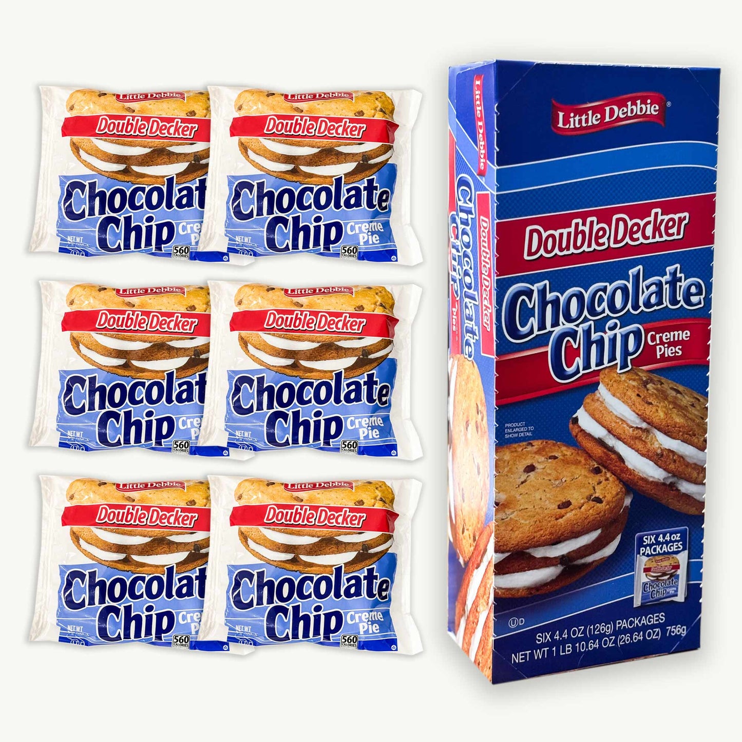 Little Debbie Double Decker Chocolate Chip Cream Pie 4.4oz