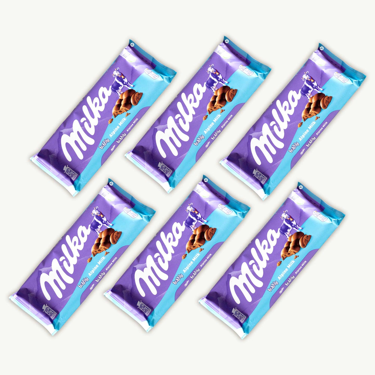 Milka Bubbly Alpine Milk Chocolate Candy Bar 100g