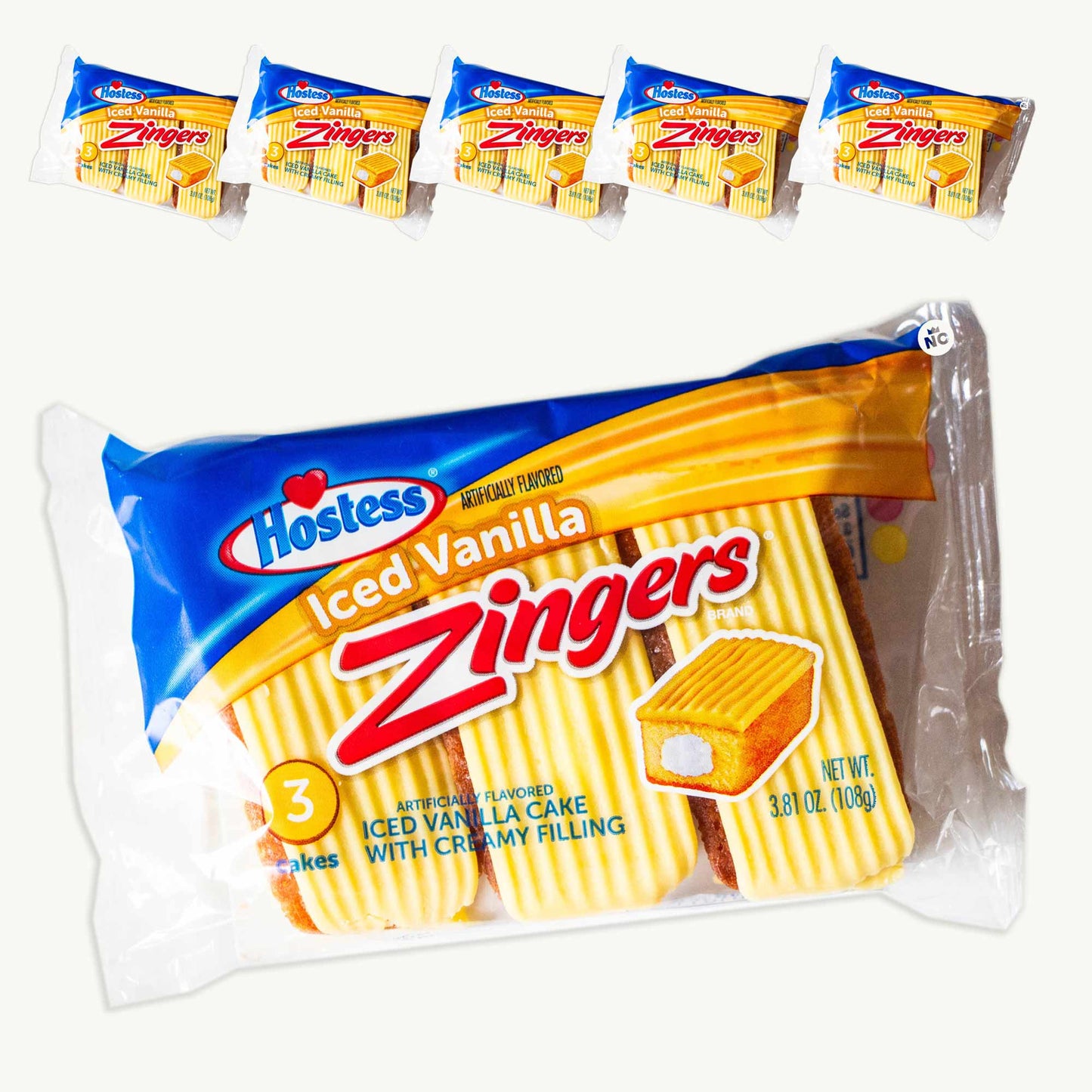Hostess Iced Vanilla Zingers Single Serve 3ct