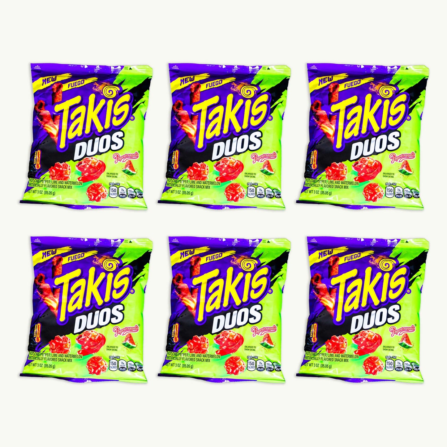 Takis Fuego Duos Chili Lime Watermelon Snack Mix 3oz