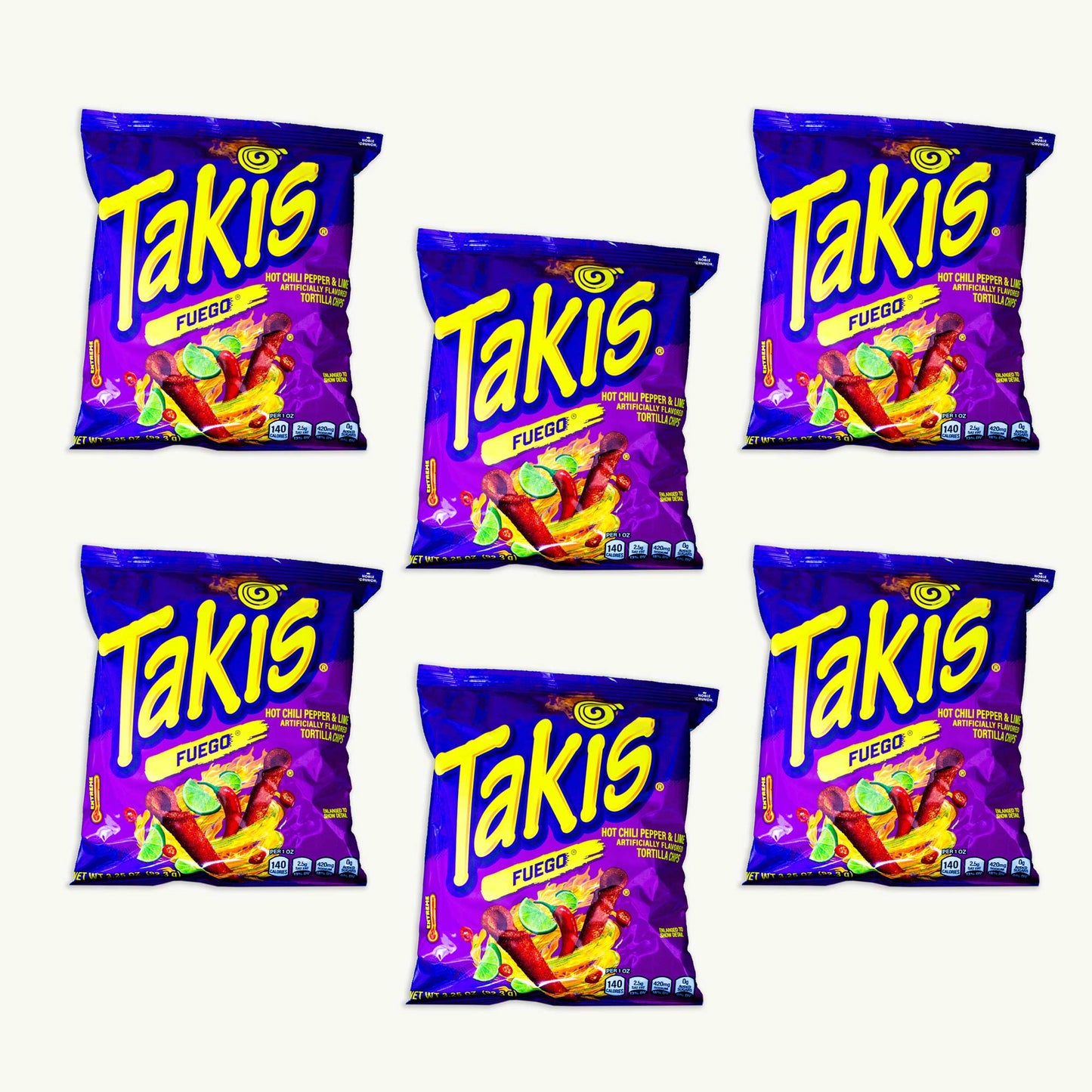 Takis Fuego Tortilla Chips Snack Size 3.25oz