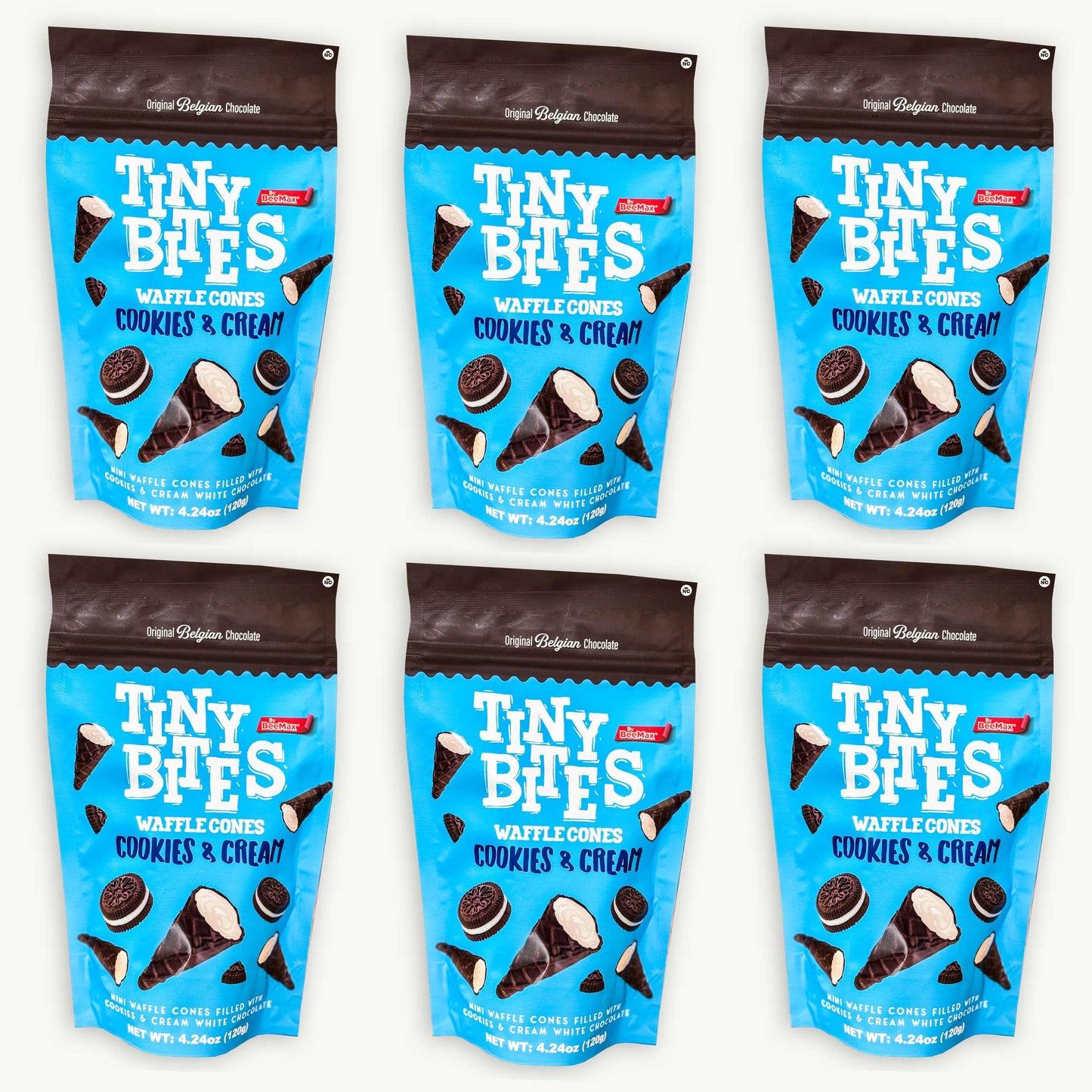 Tiny Bites Cookies & Cream Waffle Cones 4.24oz