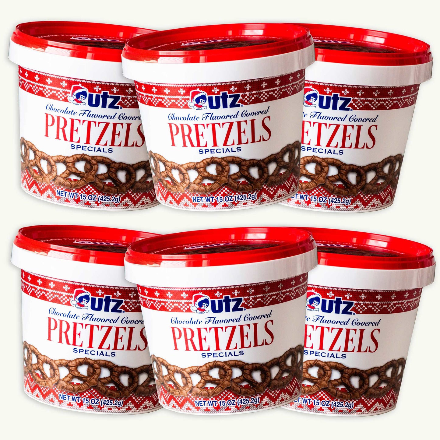 Utz Christmas Chocolate Covered Flavored Pretzels 15oz