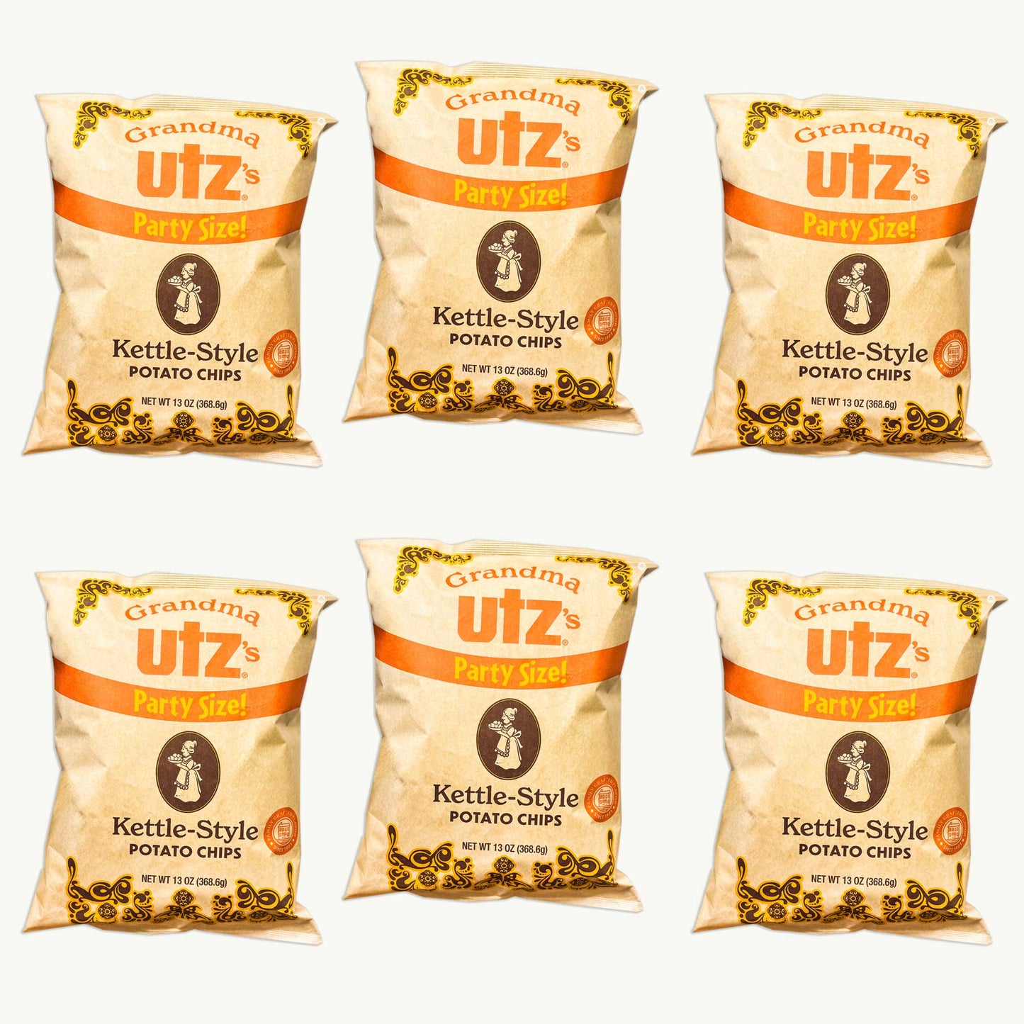 Utz Grandma Party Size Kettle Style Potato Chips 13oz