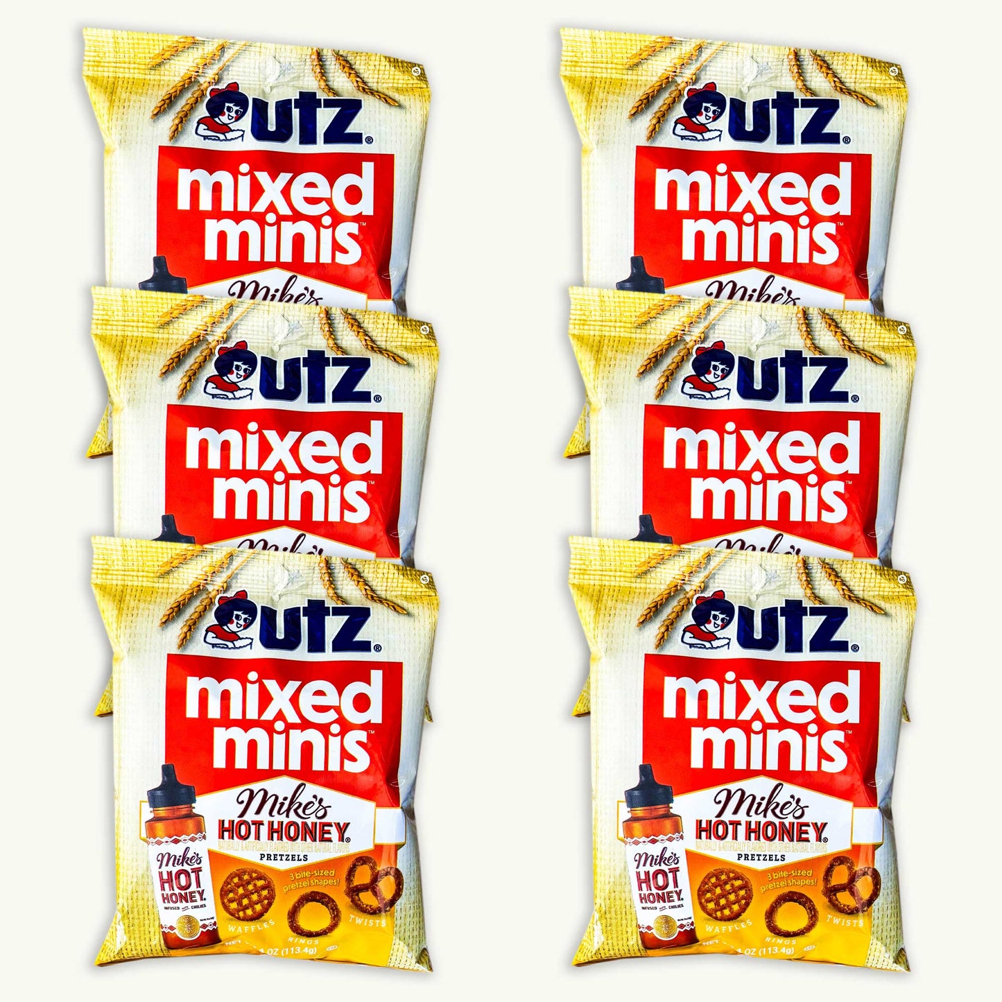 Utz Mixed Minis Mike's Hot Honey Pretzels 4oz