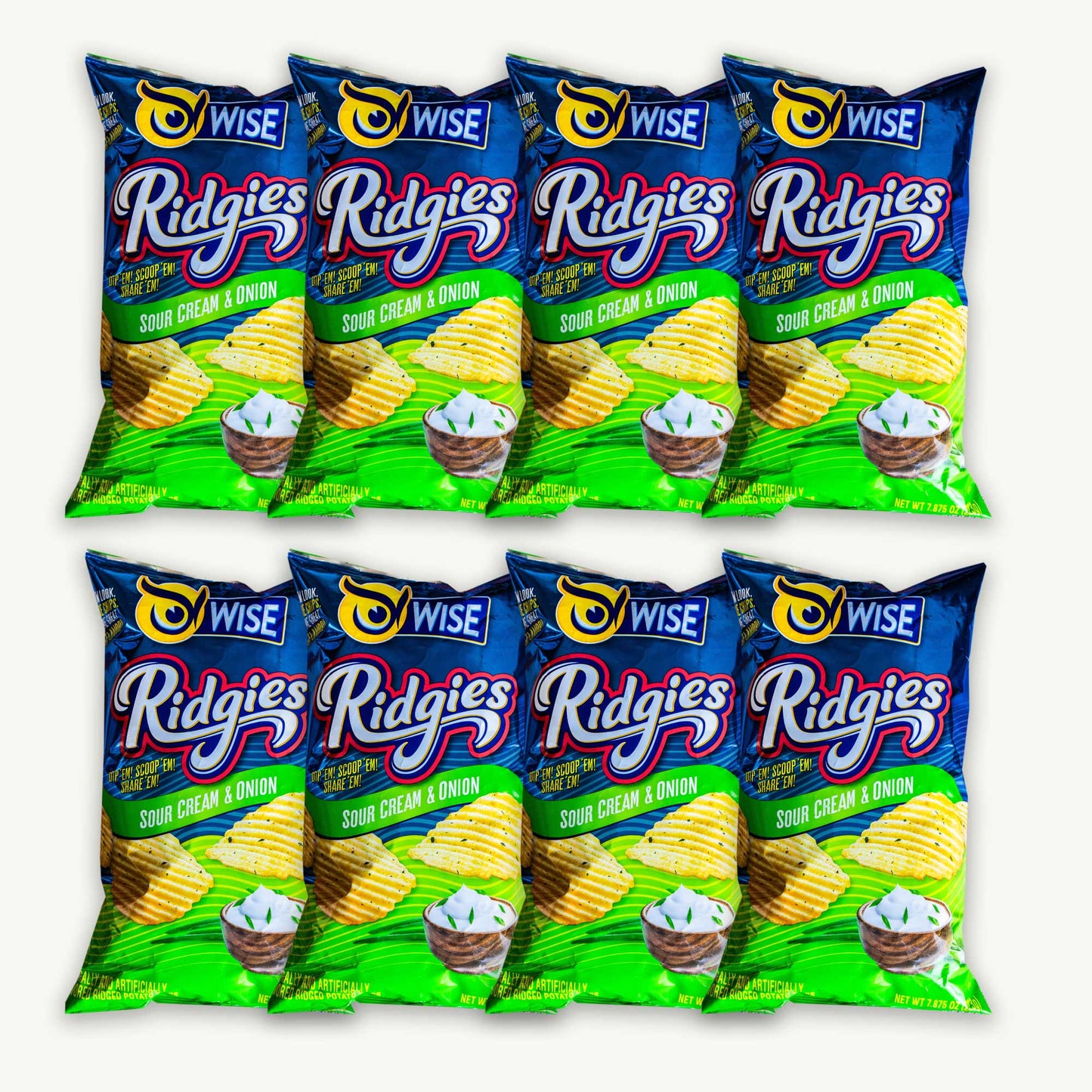 Wise Ridgies Sour Cream Onion Potato Chips 7.87oz