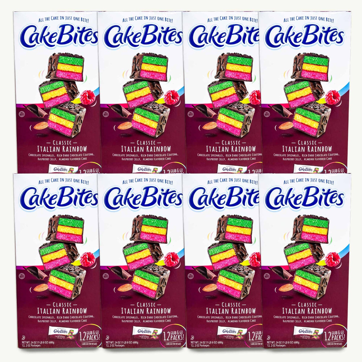 Cakebites Classic Italian Rainbow Cakes 2oz